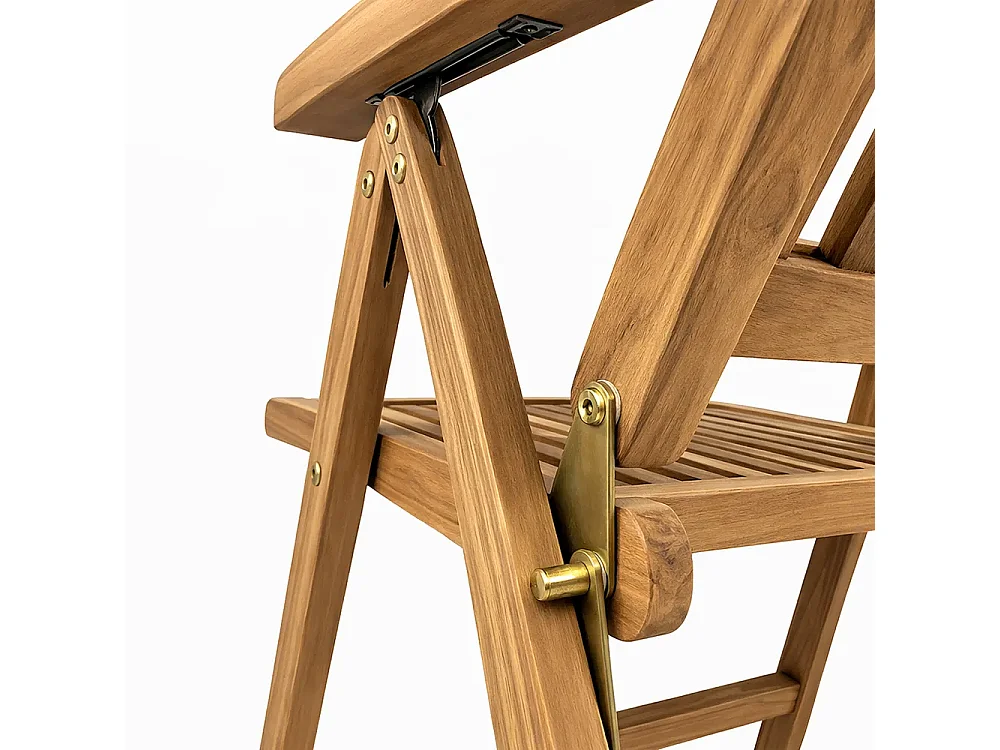 Tempo Style - Sedia Pieghevole con Braccioli in Teak Bali