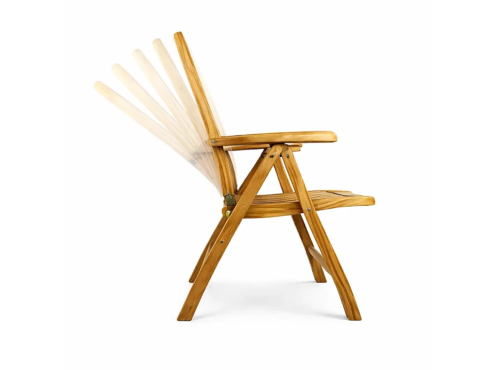 Tempo Style - Sedia Pieghevole con Braccioli in Teak Bali