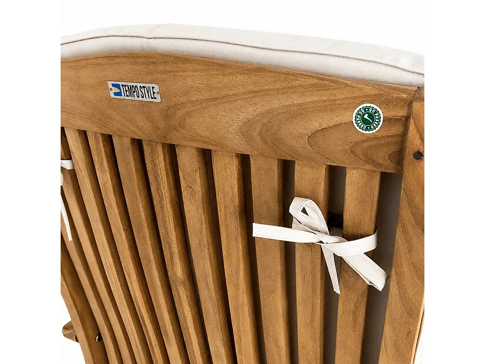 Tempo Style - Sedia Pieghevole con Braccioli in Teak Bali