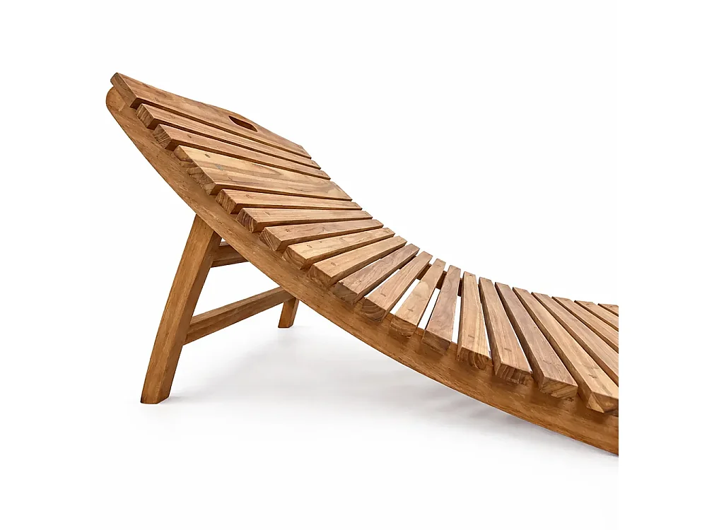 Tempo Style - Lettino Prendisole Pieghevole in Legno Teak Paraiso