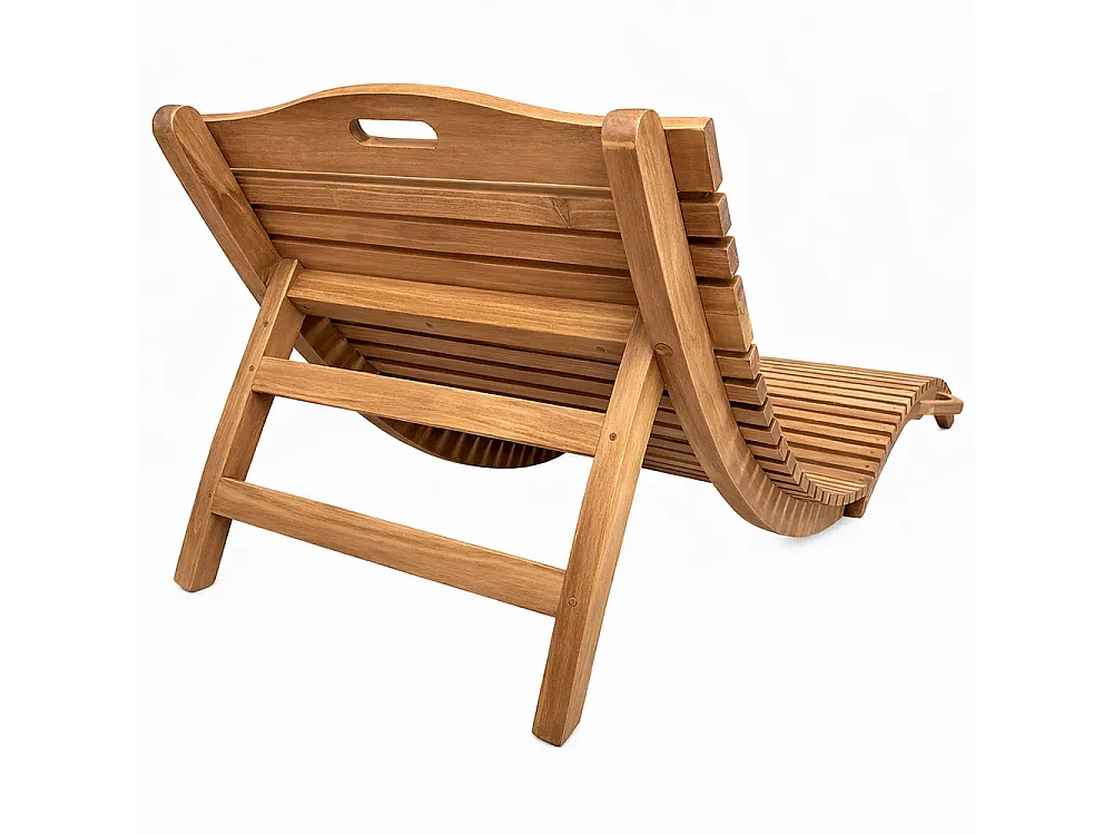 Tempo Style - Lettino Prendisole Pieghevole in Legno Teak Paraiso