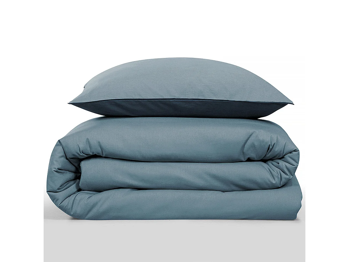 Parure de lit simple bicolore 140x200cm
