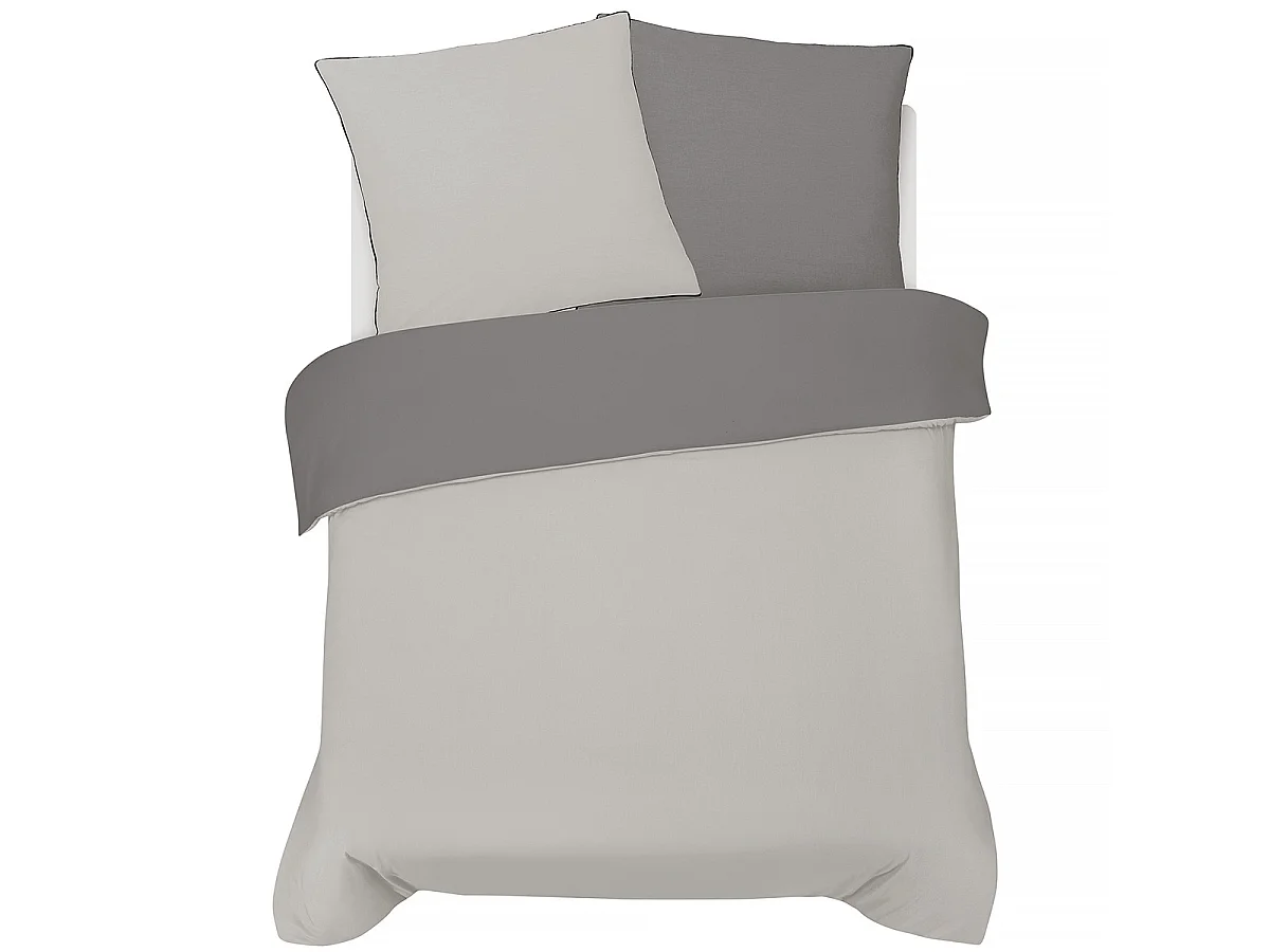 Parure de lit double bicolore 260x240cm