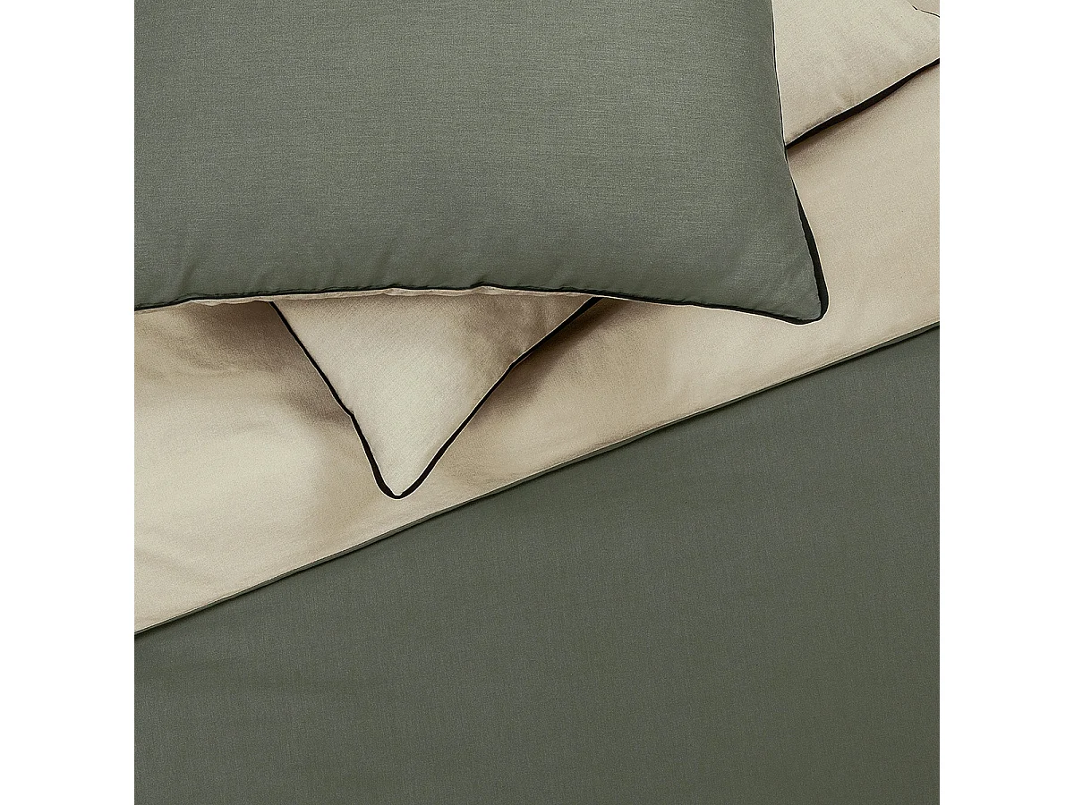 Parure de lit double bicolore 240x220cm