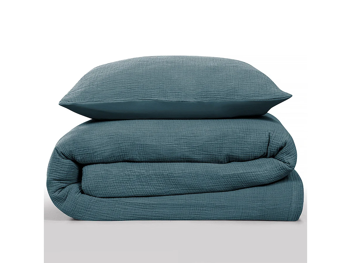 Parure de lit double en gaze de coton 240x220cm