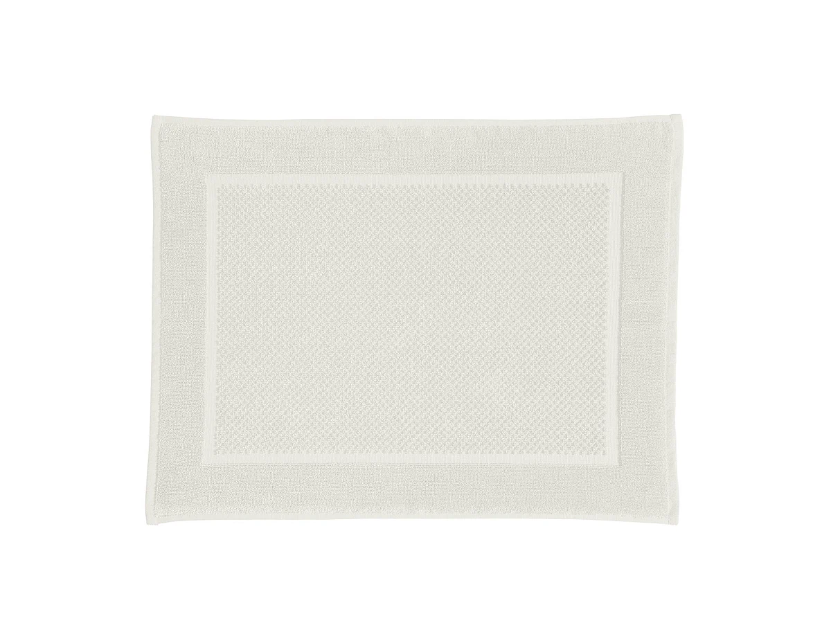 Tapis de bain uni en coton éponge Oeko-Tex 50x70cm