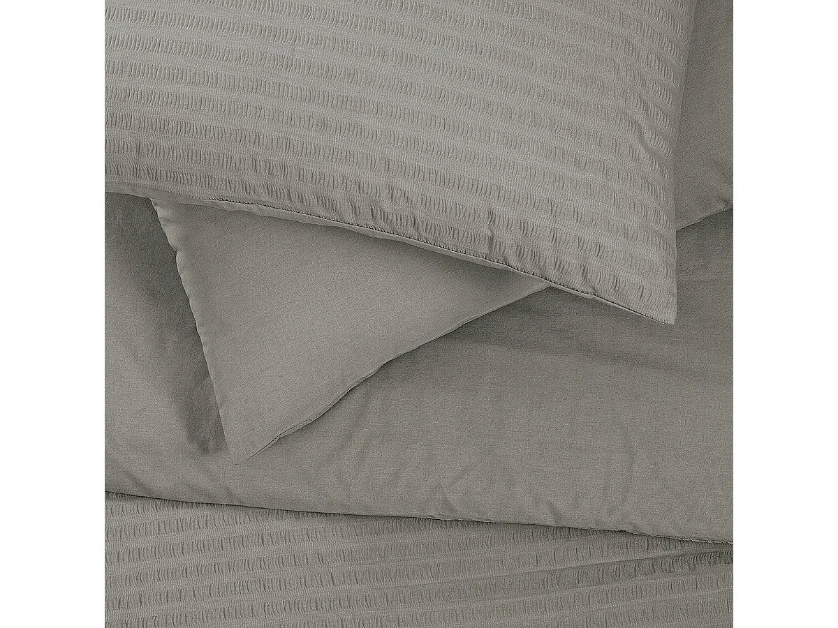 Parure de lit double en seersucker 260x240cm