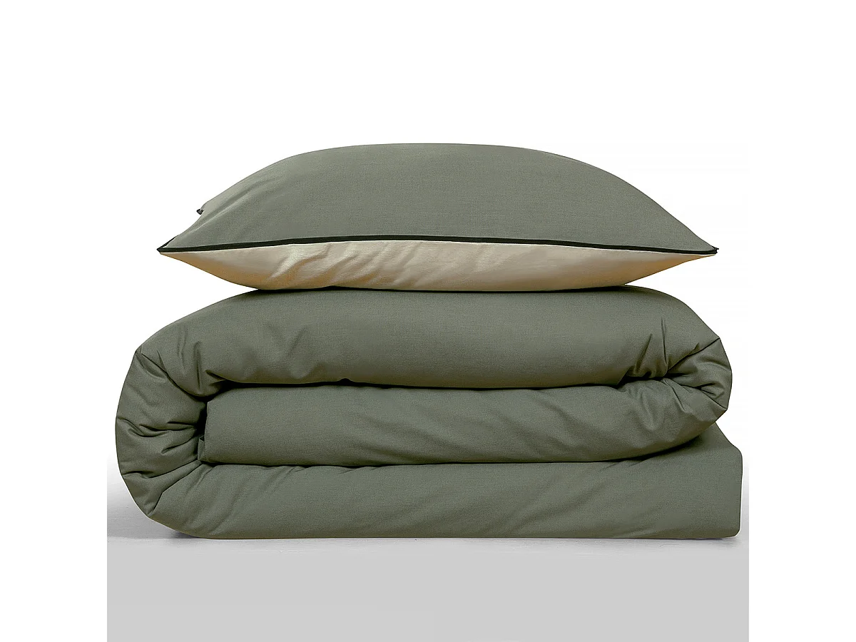Parure de lit simple bicolore 140x200cm