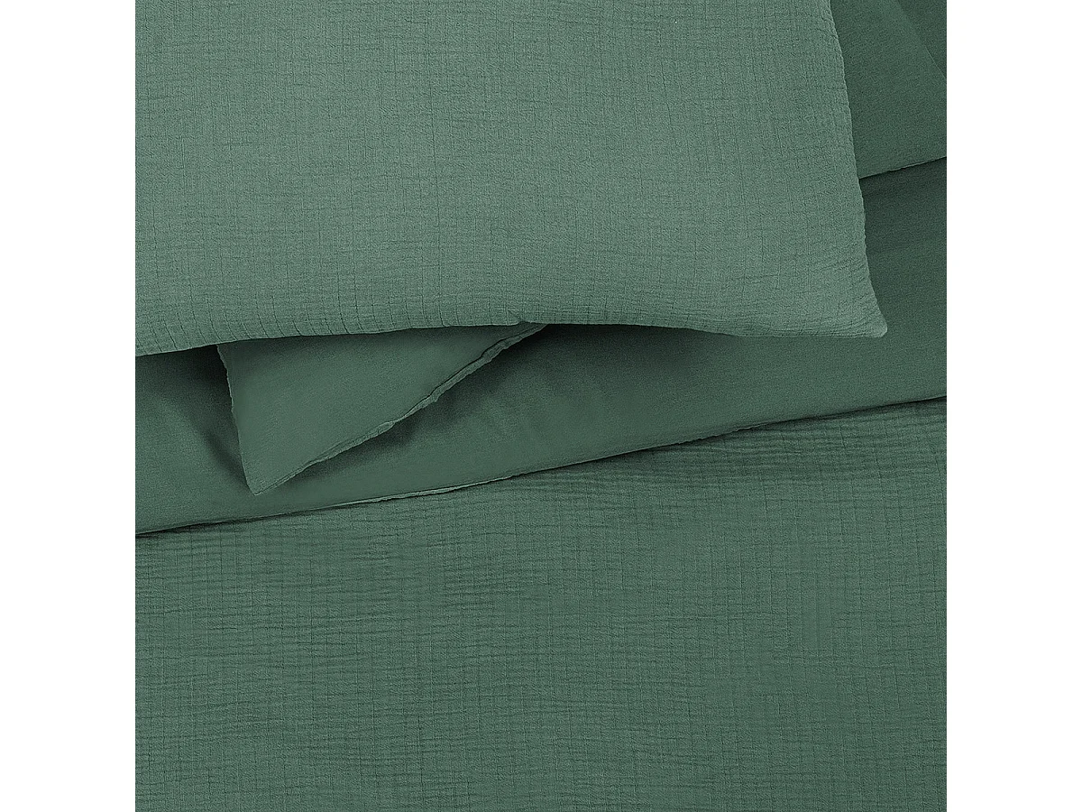 Parure de lit double en gaze de coton 240x220cm