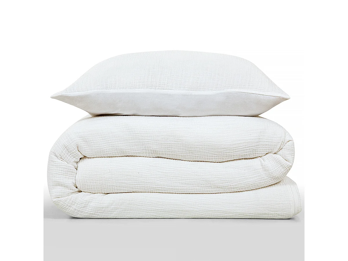 Parure de lit double en gaze de coton 240x220cm