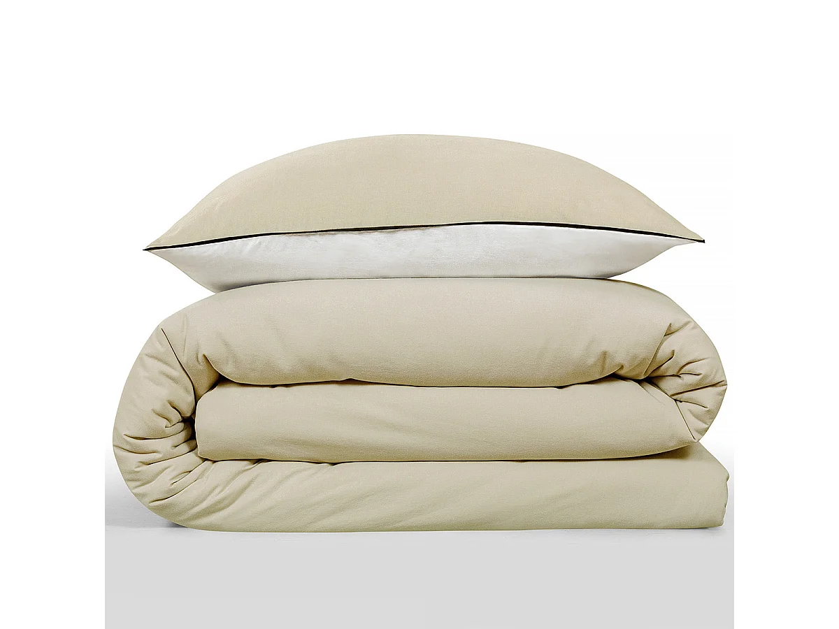Parure de lit double bicolore 260x240cm