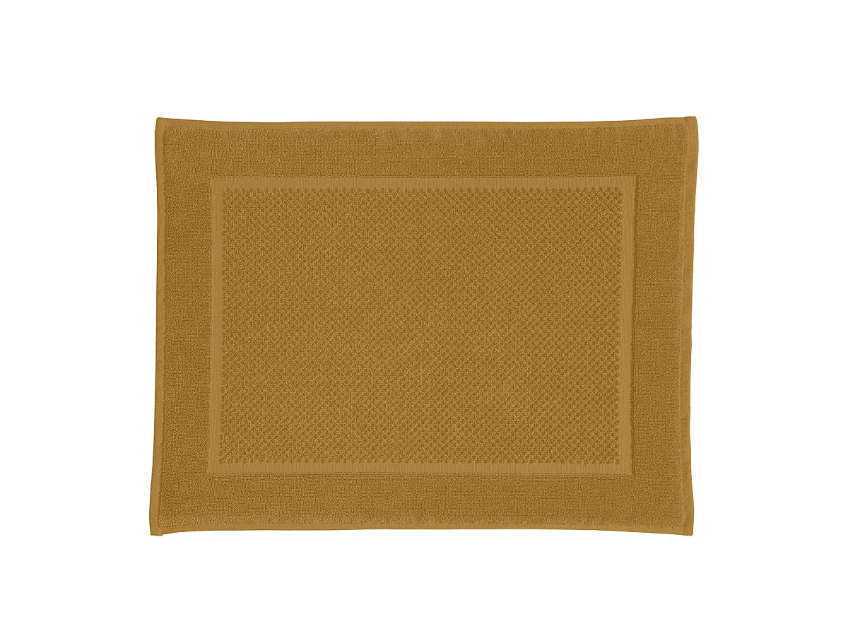 Tapis de bain uni en coton éponge Oeko-Tex 50x70cm