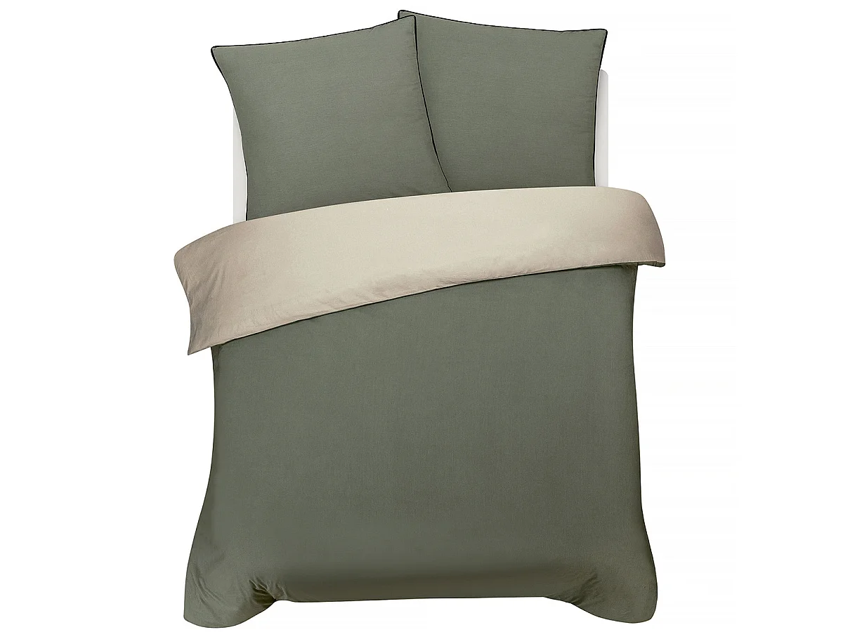 Parure de lit double bicolore 260x240cm