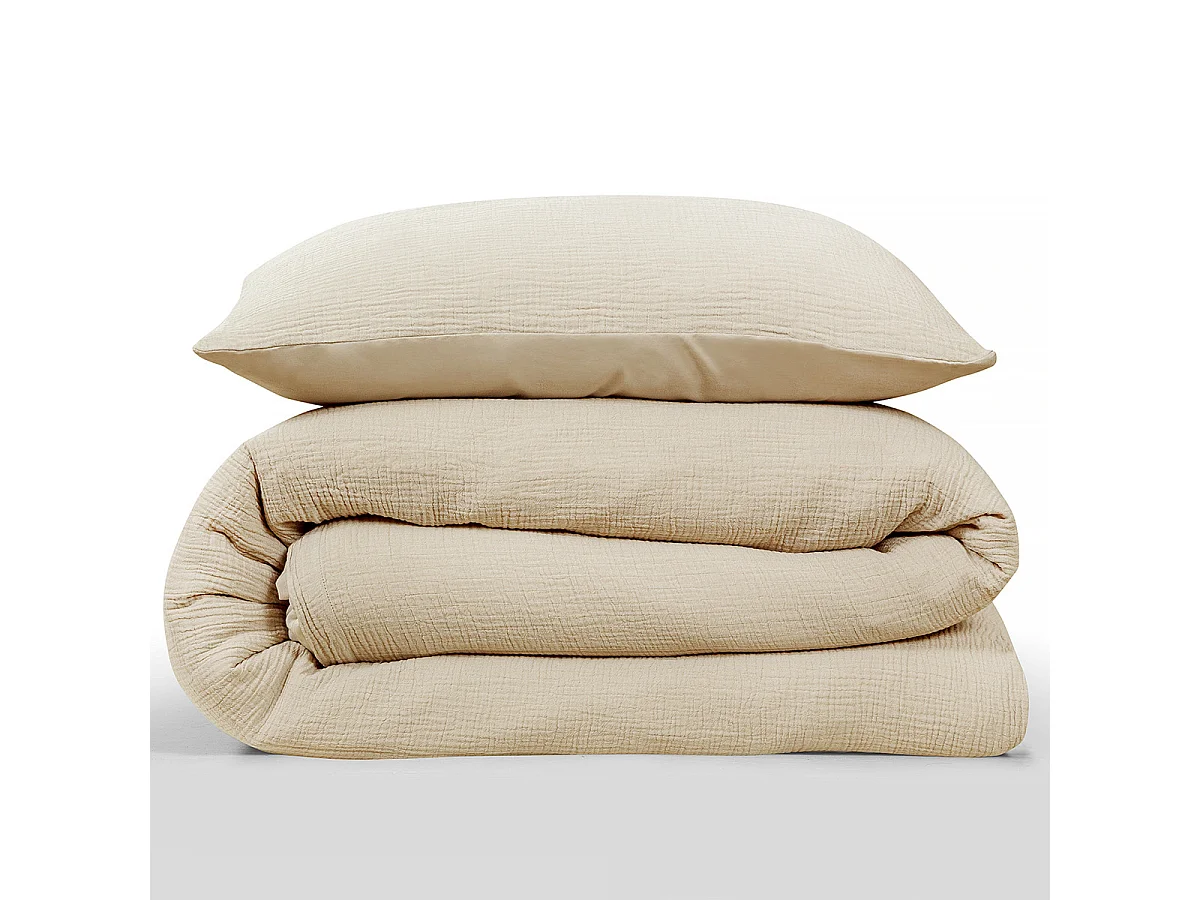 Parure de lit double en gaze de coton 240x220cm