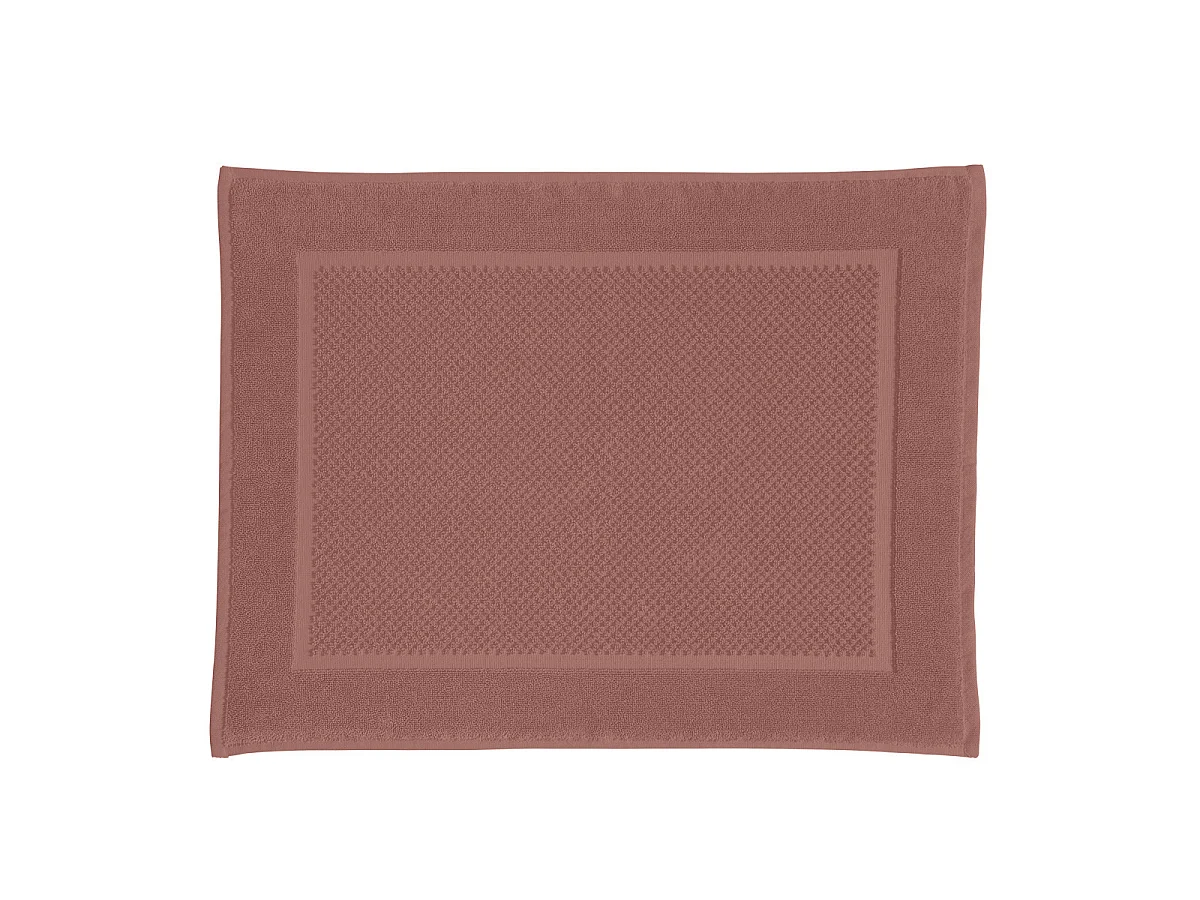 Tapis de bain uni en coton éponge Oeko-Tex 50x70cm