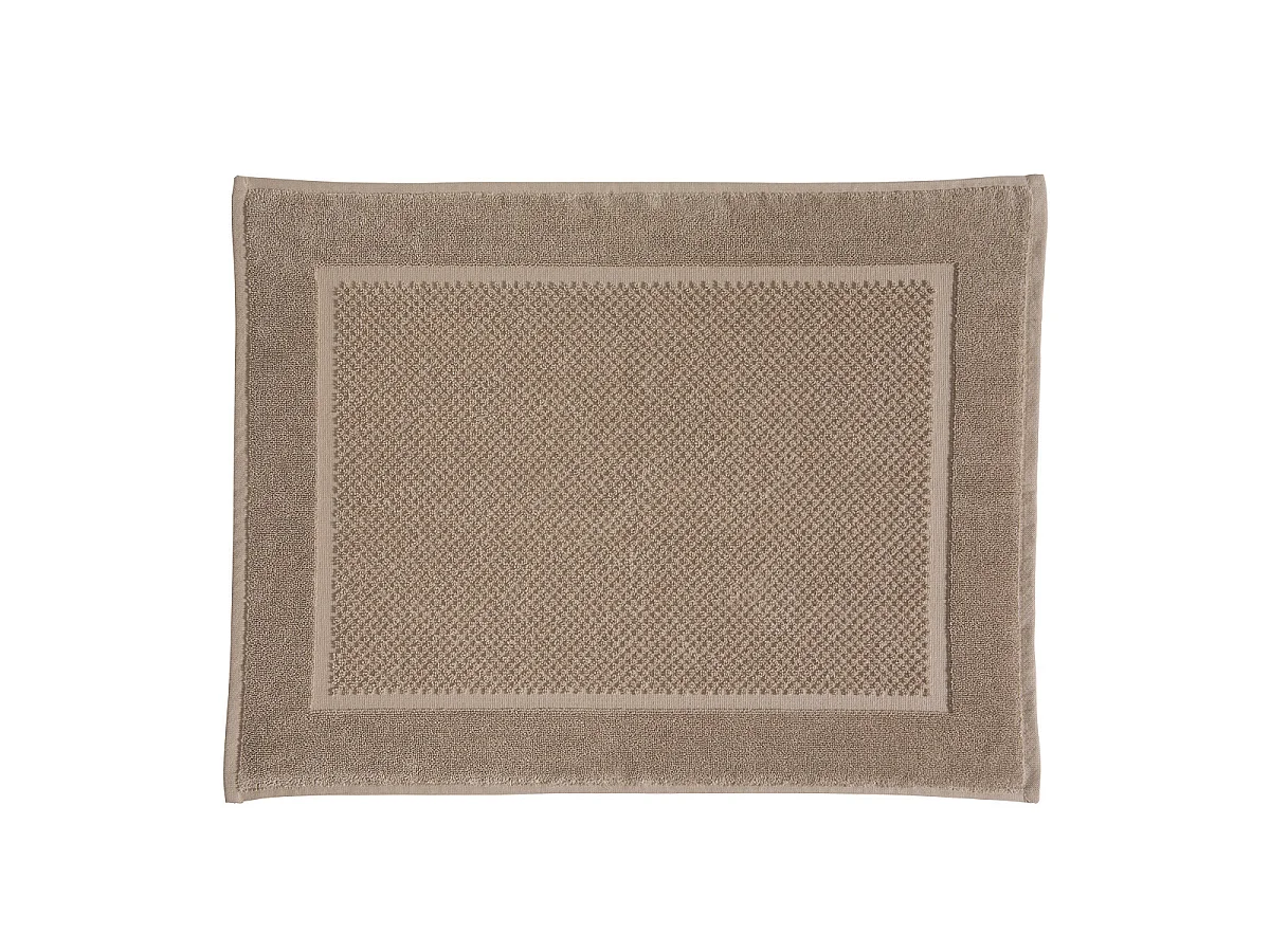 Tapis de bain uni en coton éponge Oeko-Tex 50x70cm