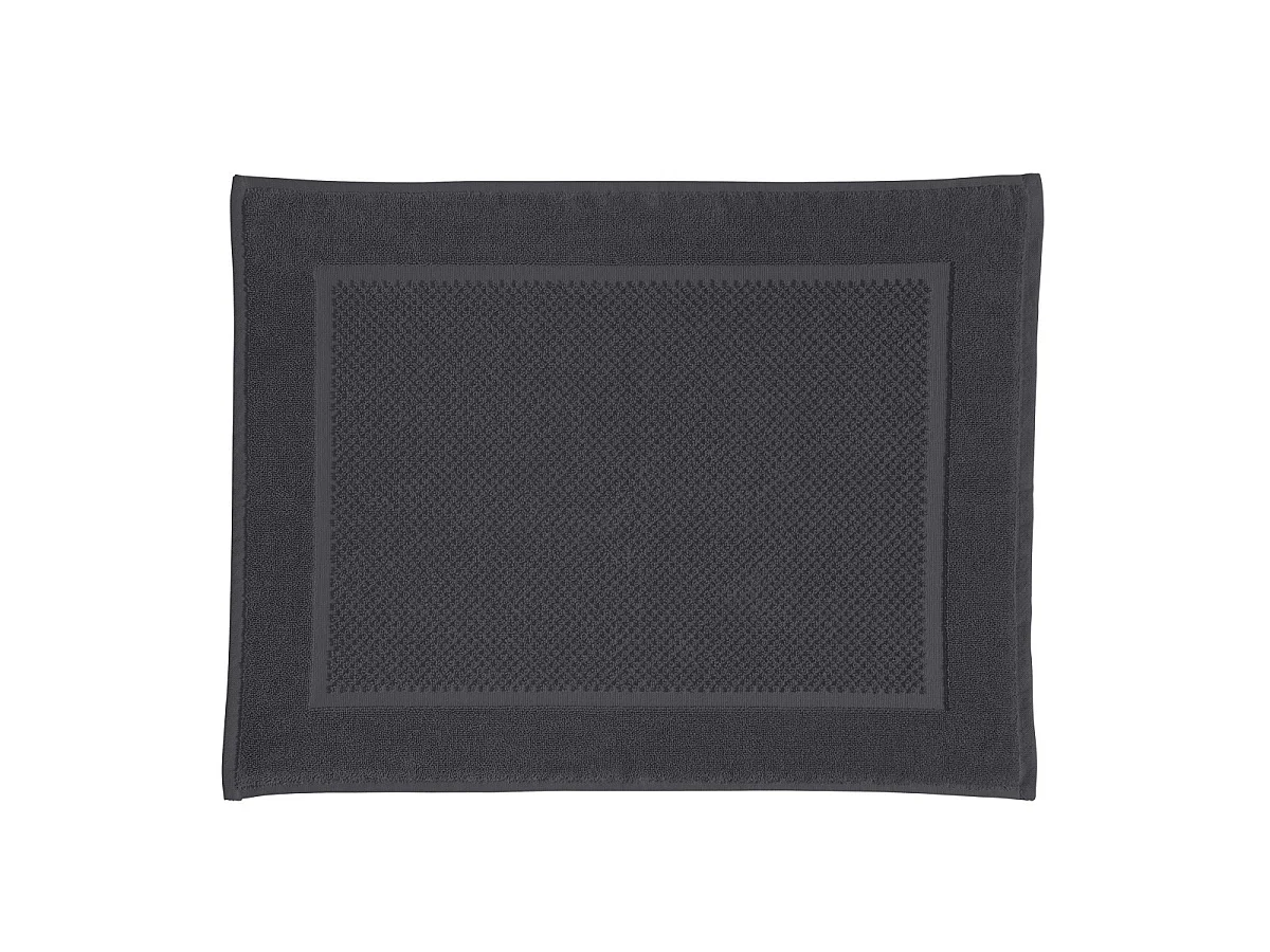 Tapis de bain uni en coton éponge Oeko-Tex 50x70cm