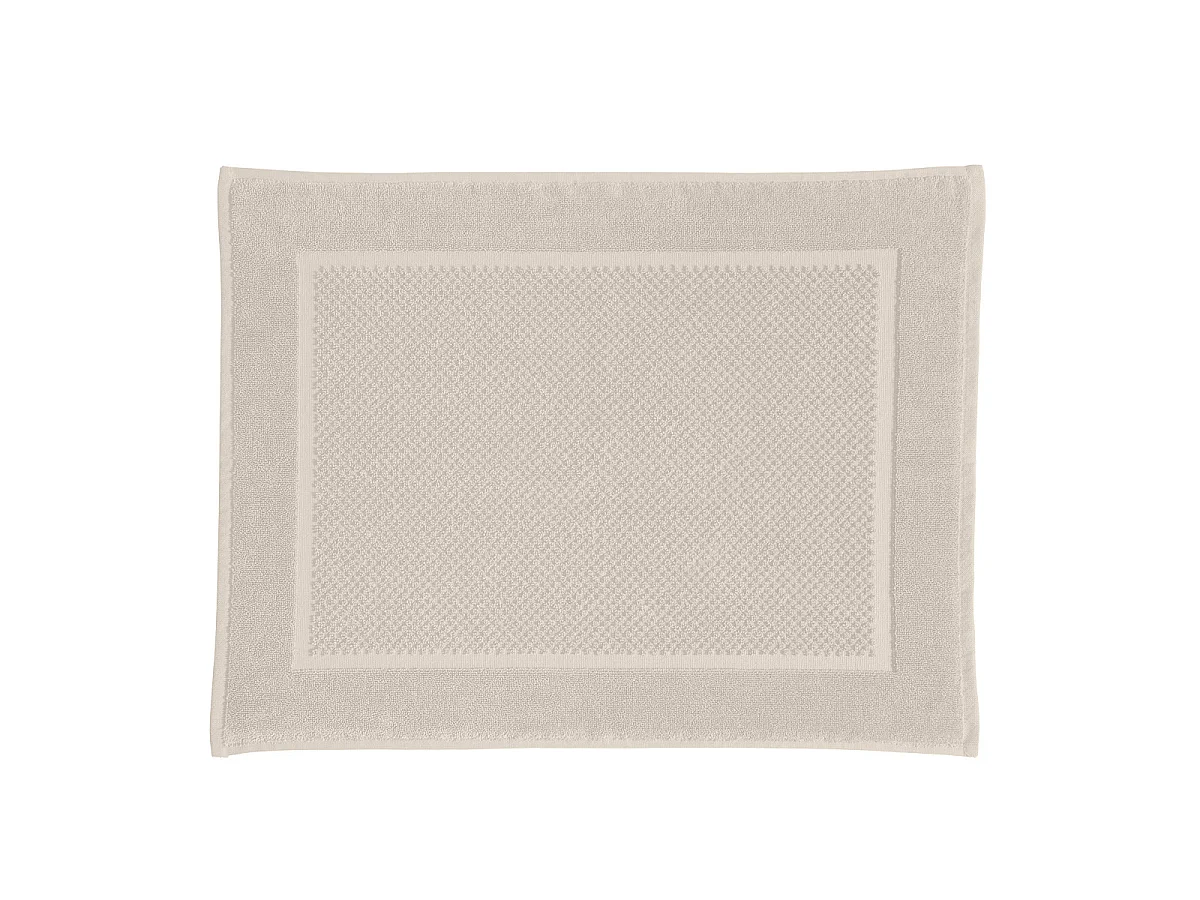 Tapis de bain uni en coton éponge Oeko-Tex 50x70cm