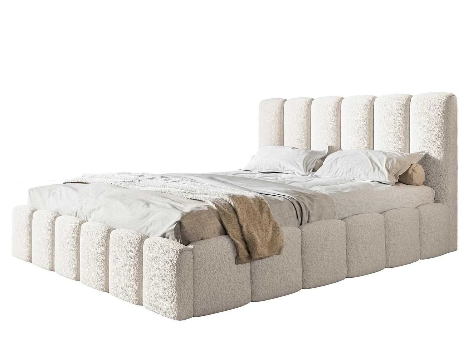 Lit 140x200 - Lit Coffre de Rangement Moderne - Cadre en Bois - Modern Betten Élégant Catch Me -Collection Lucy - Blanc