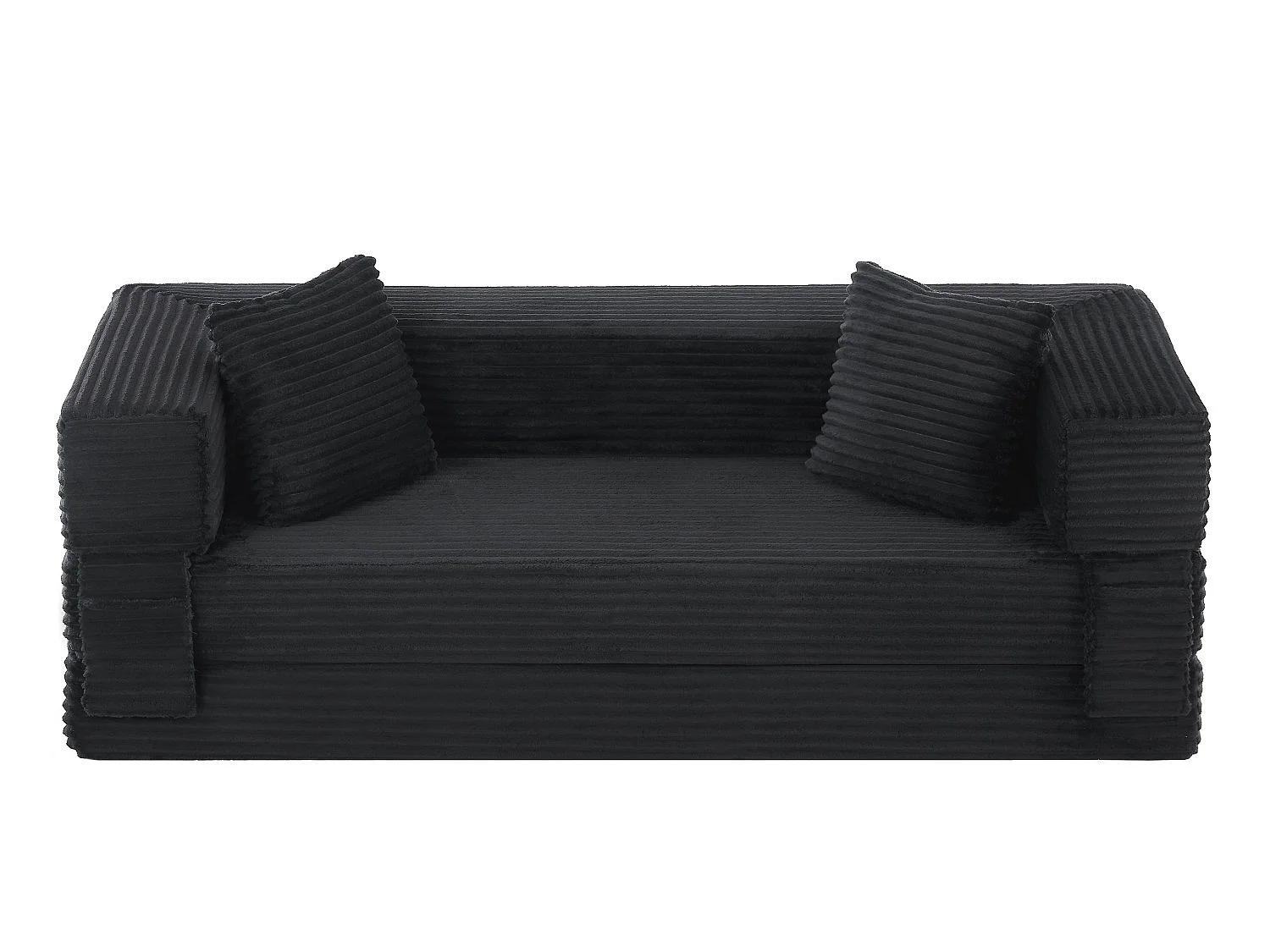 Kaleido SE Canapé Modulable Convertible | Mousse Haute Densité Compressé sous Vide, Tissu Velours Côtelé Résistant, Salon Studio | 200x76x60 cm