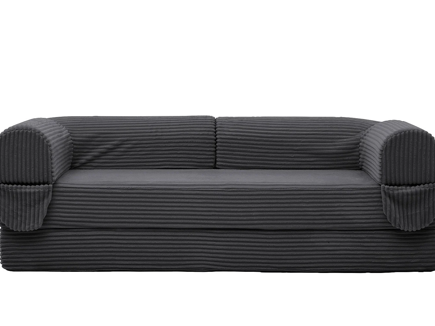 Canapé Convertible et Modulable Kaleido 2 Places | Banquette Double en Velours Côtelé et Mousse Haute Densité | Idéal Petit Espace, Salon et Studio