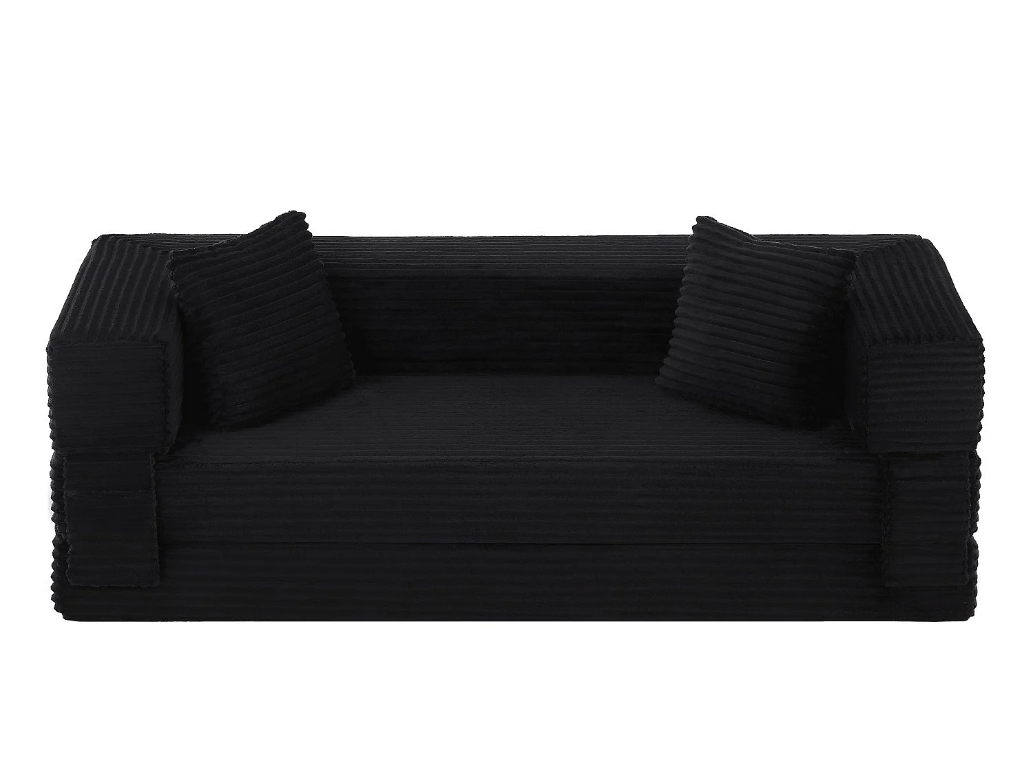 Kaleido SE Canapé Modulable Convertible | Mousse Haute Densité Compressé sous Vide, Tissu Velours Côtelé Résistant, Salon Studio | 200x76x60 cm