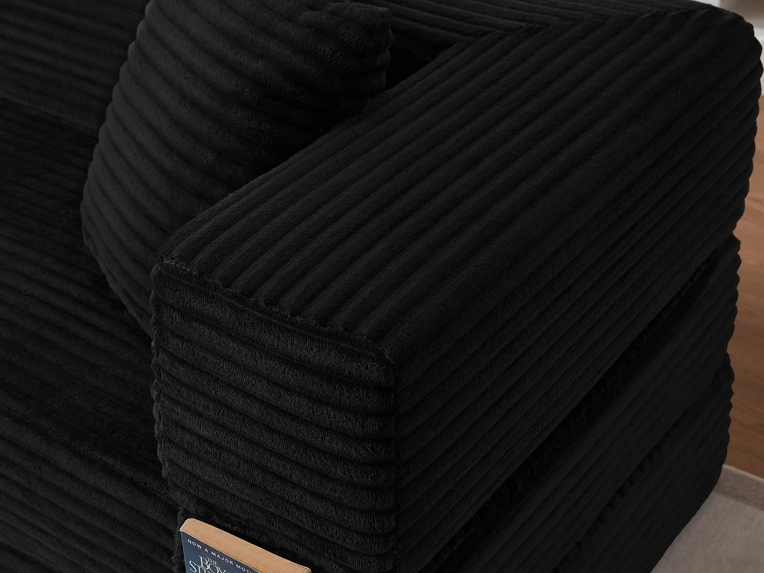Kaleido SE Canapé Modulable Convertible | Mousse Haute Densité Compressé sous Vide, Tissu Velours Côtelé Résistant, Salon Studio | 200x76x60 cm