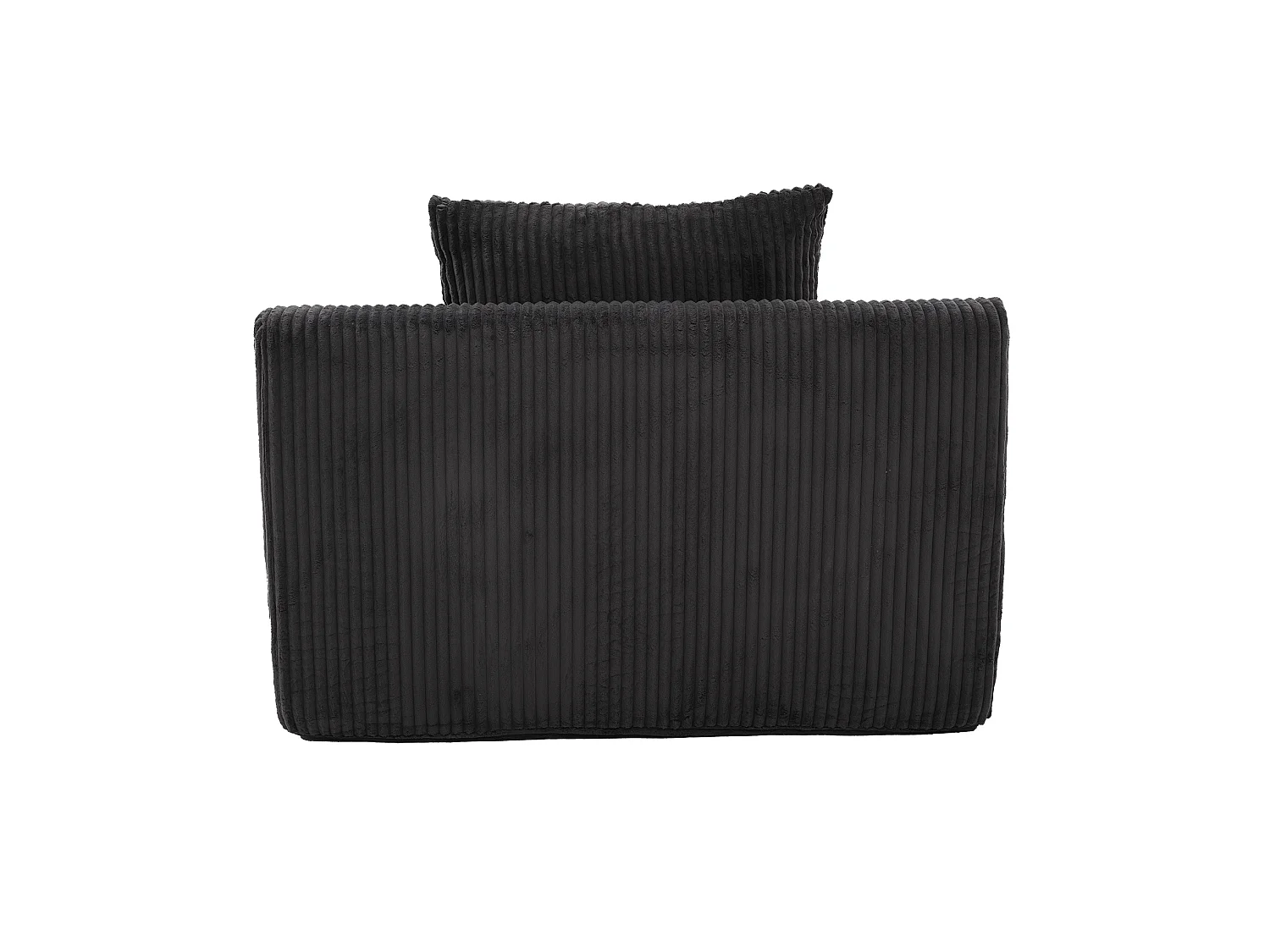 Fauteuil 147/110/67 cm avec repose-pieds avec poches latérales Velours côtelé gris foncé