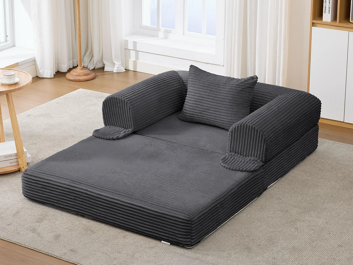 Ensemble de Canapé Convertible et Modulable Kaleido Velours Côtelé | Mousse Haute Densité | Pour Salon et Studio