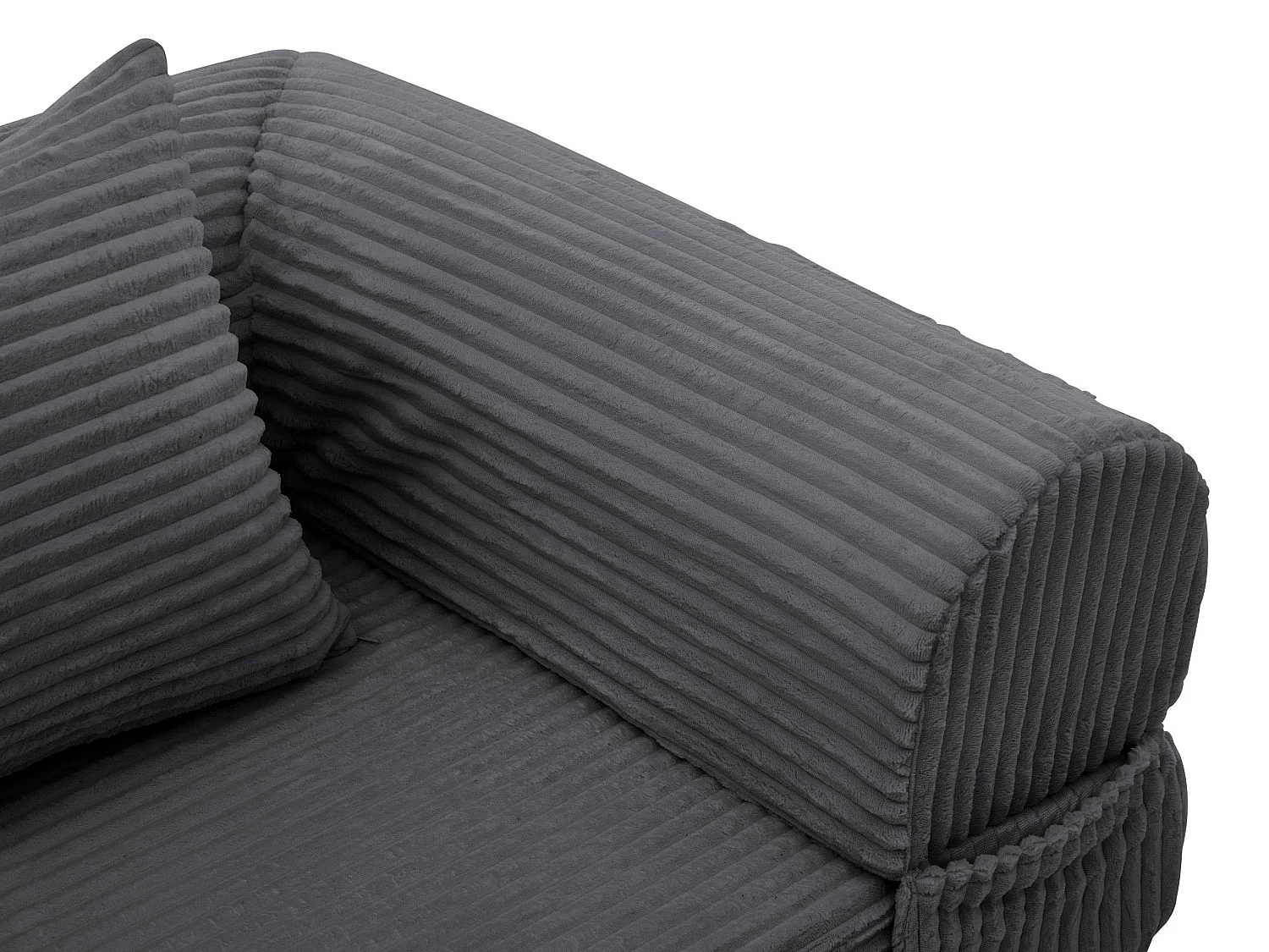 Chauffeuse Convertible et Modulable Kaleido 1 Place | Fauteuil Solo en Velours Côtelé et Mousse Haute Densité | Idéal Petit Espace, Salon et Bureau