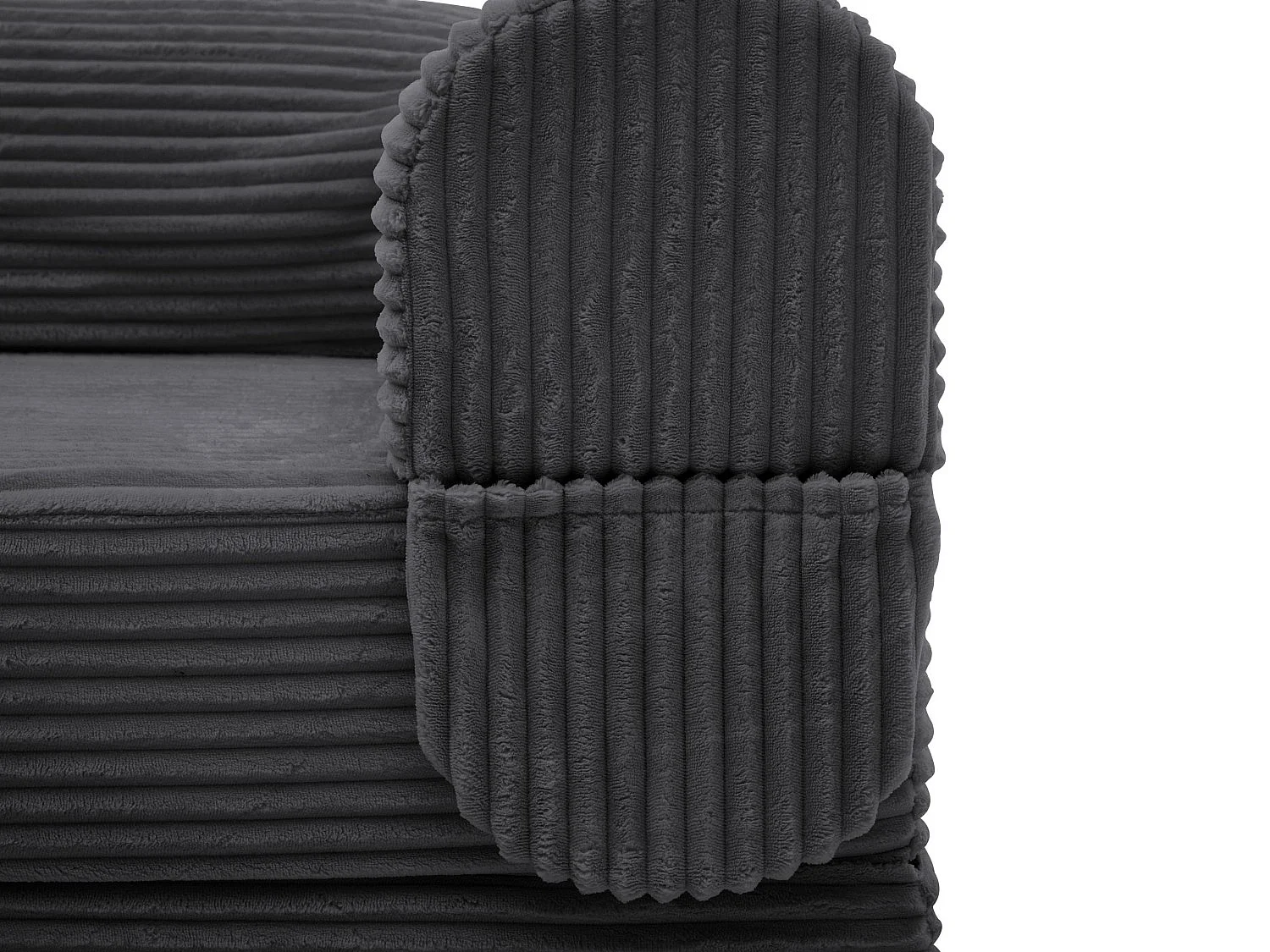 Chauffeuse Convertible et Modulable Kaleido 1 Place | Fauteuil Solo en Velours Côtelé et Mousse Haute Densité | Idéal Petit Espace, Salon et Bureau