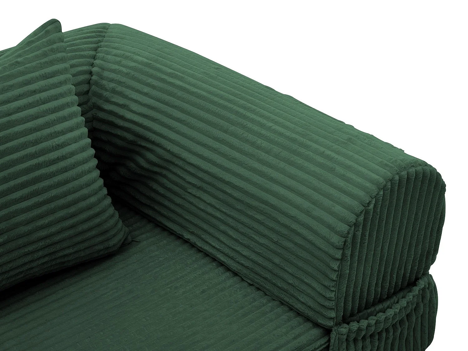 Chauffeuse Convertible et Modulable Kaleido 1 Place | Fauteuil Solo en Velours Côtelé et Mousse Haute Densité | Idéal Petit Espace, Salon et Bureau