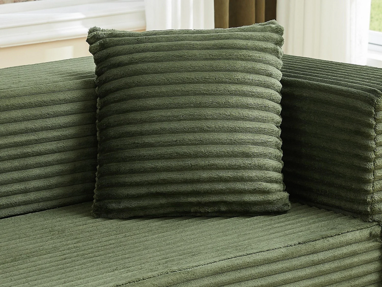 Kaleido SE Canapé Modulable Convertible | Mousse Haute Densité Compressé sous Vide, Tissu Velours Côtelé Résistant, Salon Studio | 200x76x60 cm