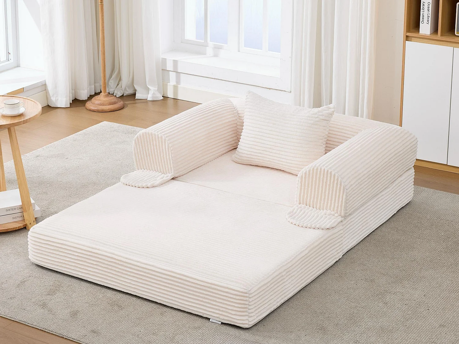 Ensemble de Canapé Convertible et Modulable Kaleido Velours Côtelé | Mousse Haute Densité | Pour Salon et Studio