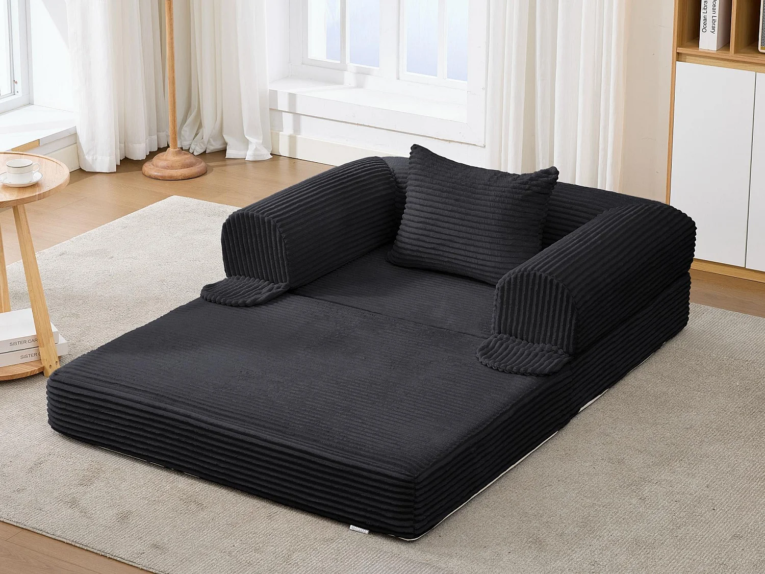 Ensemble de Canapé Convertible et Modulable Kaleido Velours Côtelé | Mousse Haute Densité | Pour Salon et Studio