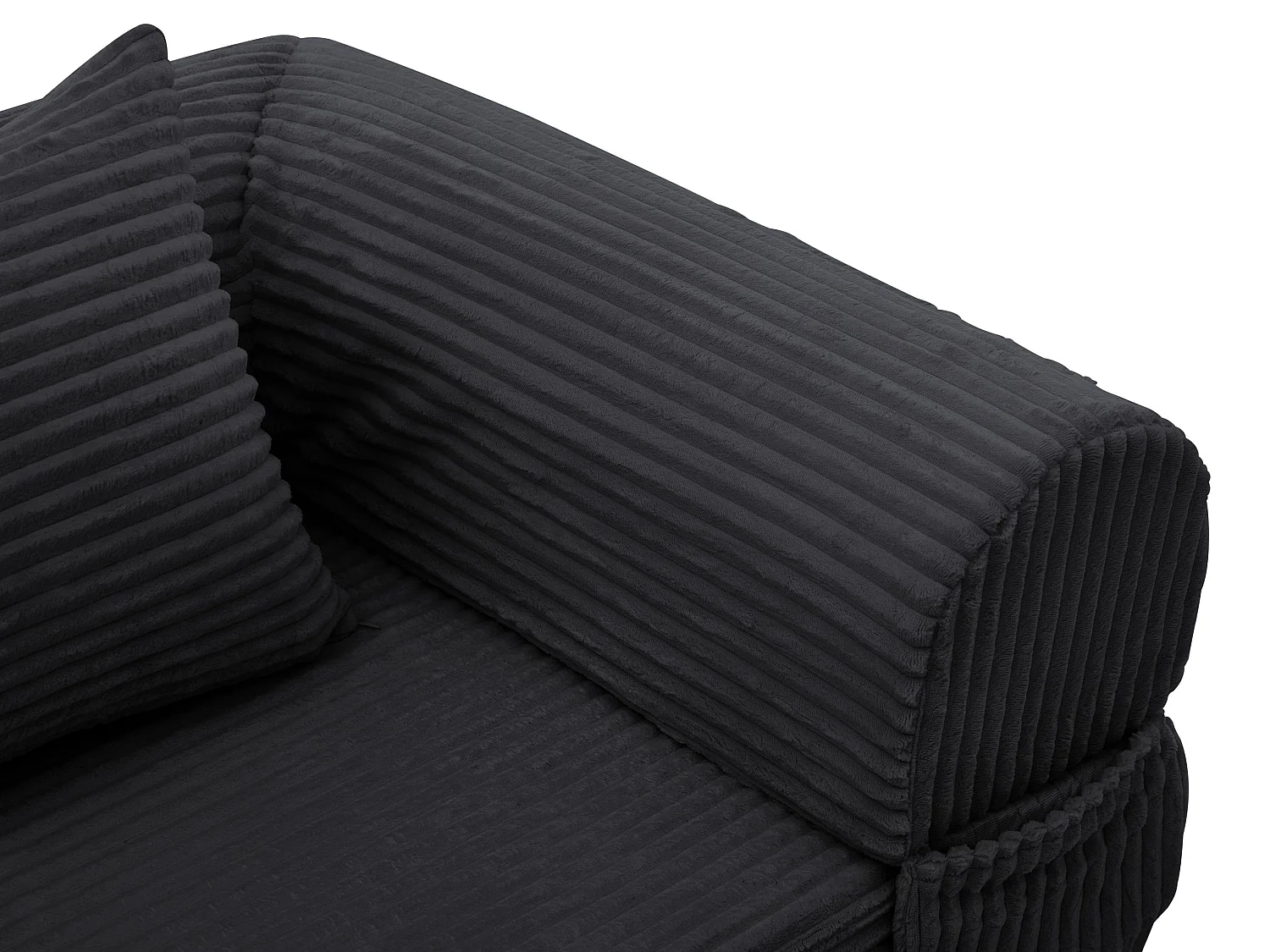 Chauffeuse Convertible et Modulable Kaleido 1 Place | Fauteuil Solo en Velours Côtelé et Mousse Haute Densité | Idéal Petit Espace, Salon et Bureau