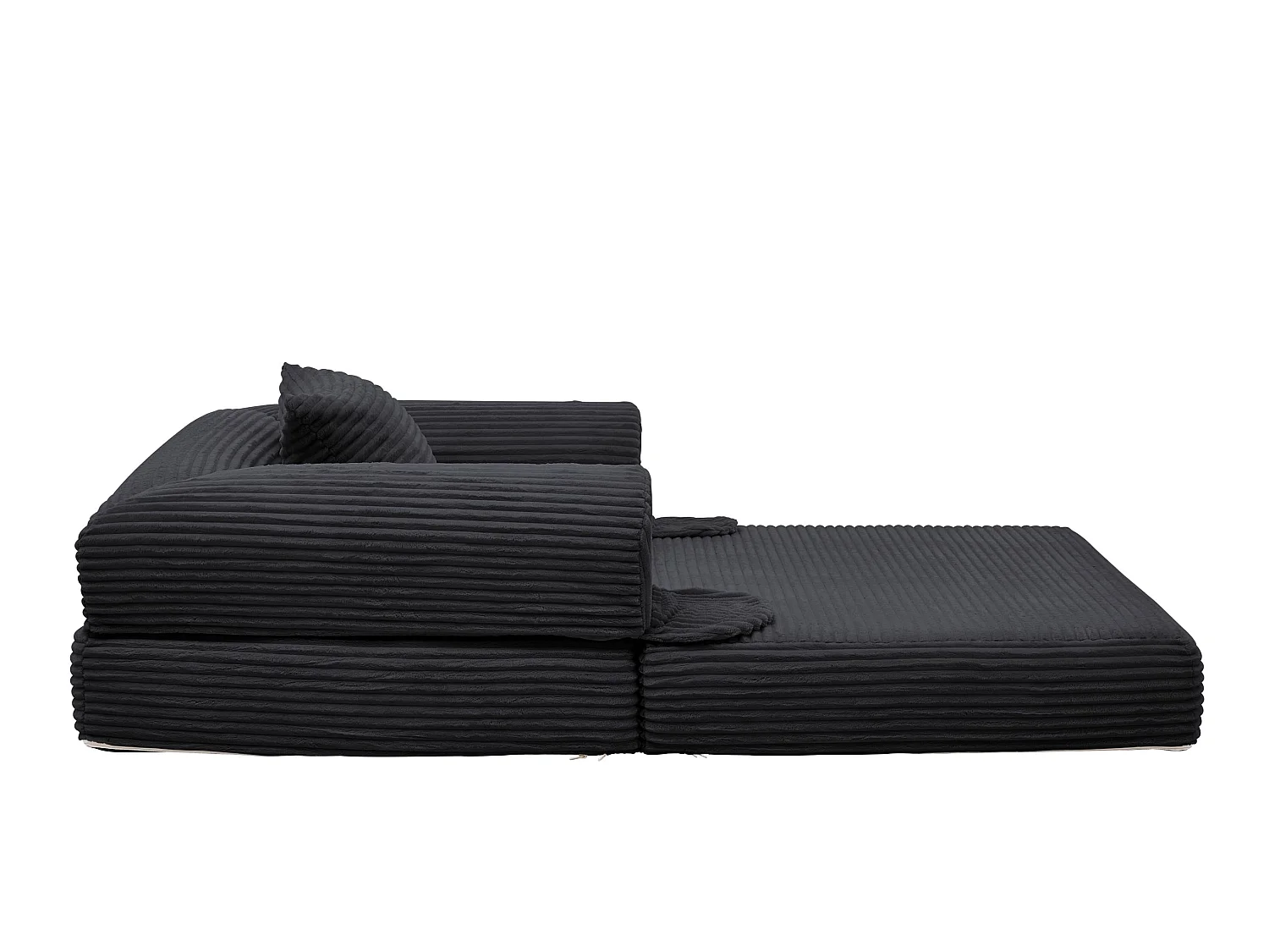 Chauffeuse Convertible et Modulable Kaleido 1 Place | Fauteuil Solo en Velours Côtelé et Mousse Haute Densité | Idéal Petit Espace, Salon et Bureau