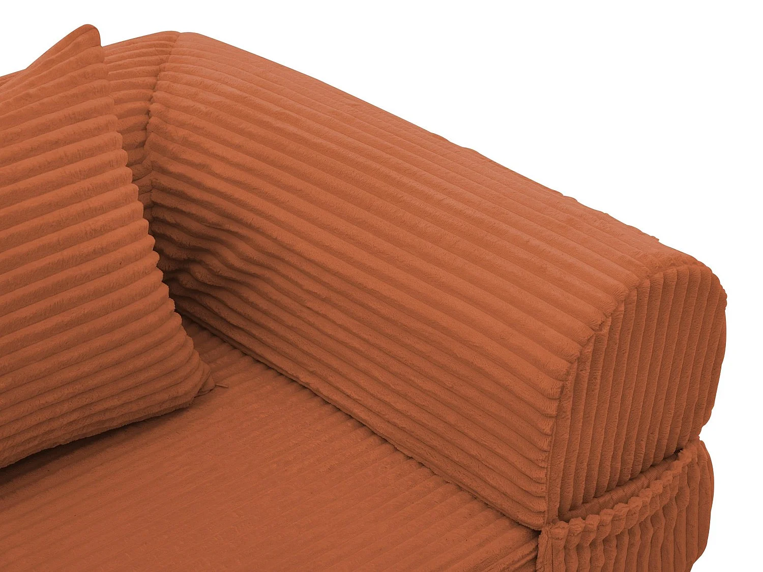Chauffeuse Convertible et Modulable Kaleido 1 Place | Fauteuil Solo en Velours Côtelé et Mousse Haute Densité | Idéal Petit Espace, Salon et Bureau
