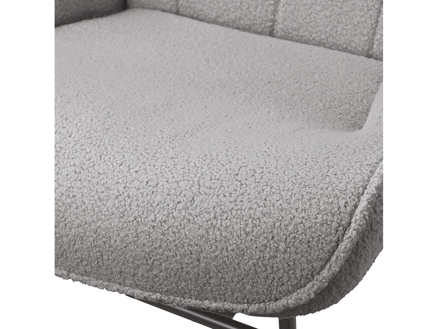 Peluche Fauteuil à Bascule, Rocking Chair, Fauteuil Allaitement, Chaise à Bascule Scandinave en Bois pour Chambre d' Enfant Chambre à Coucher Salon Balcon,Gris