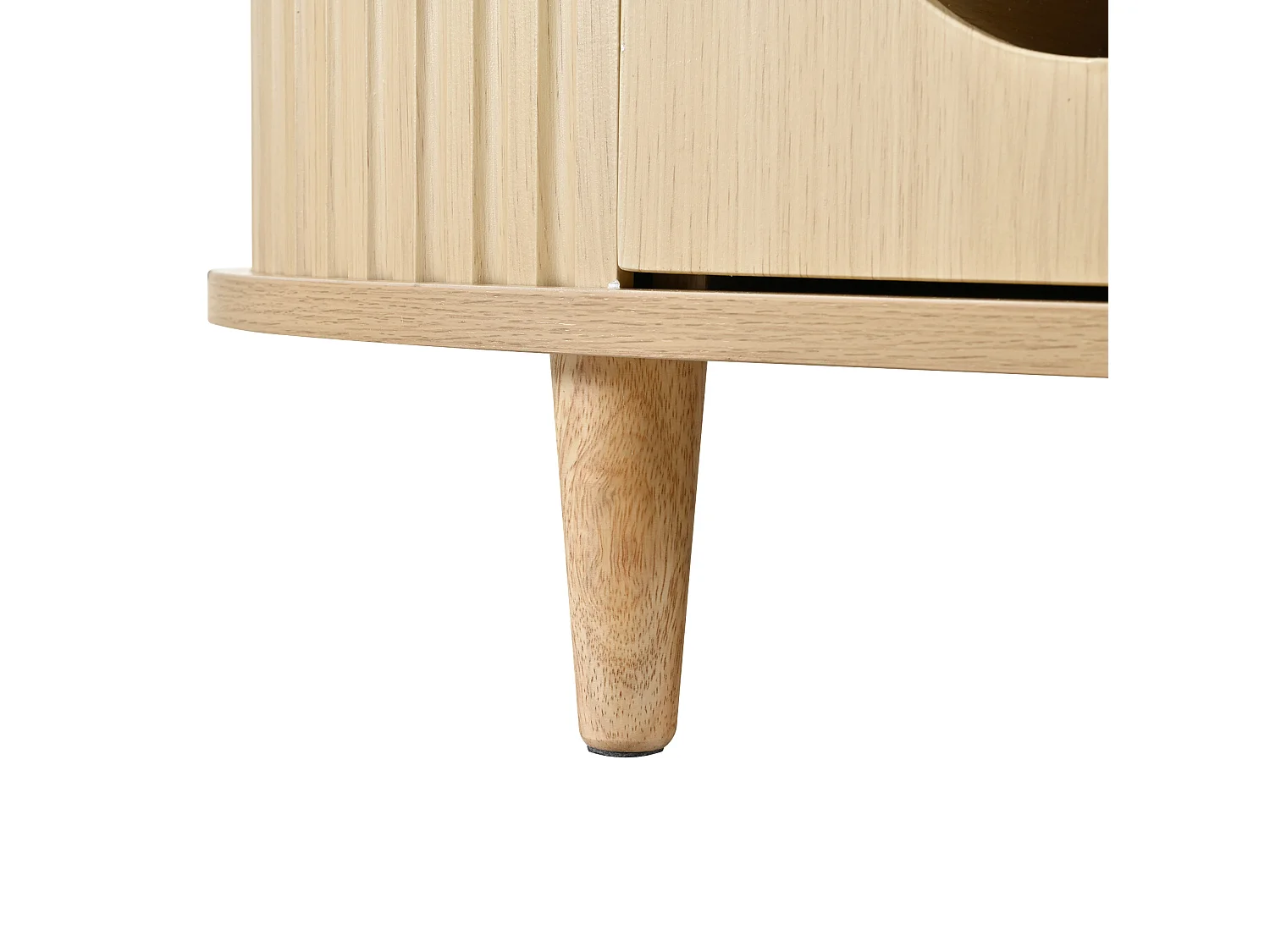 Table basse 100/50/36 cm avec tiroir et porte coulissante MDF chêne