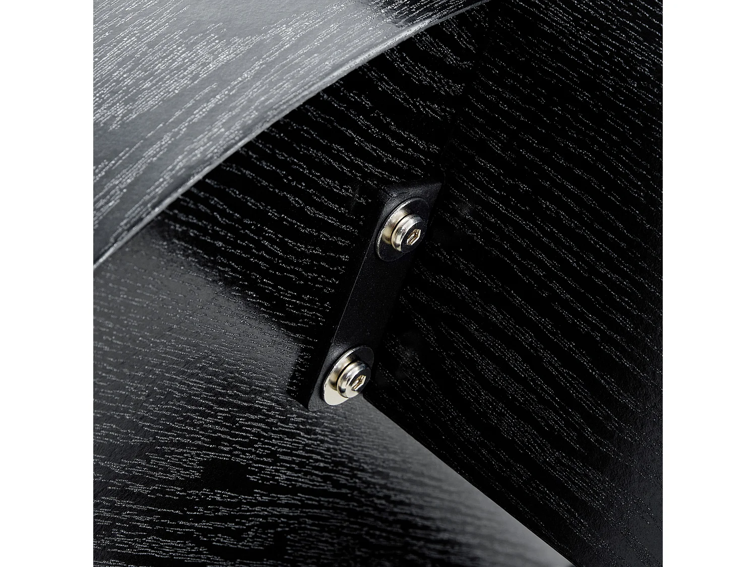Set di tavolini da salotto in MDF nero e vetro grigio, Ø 61 cm, componibile