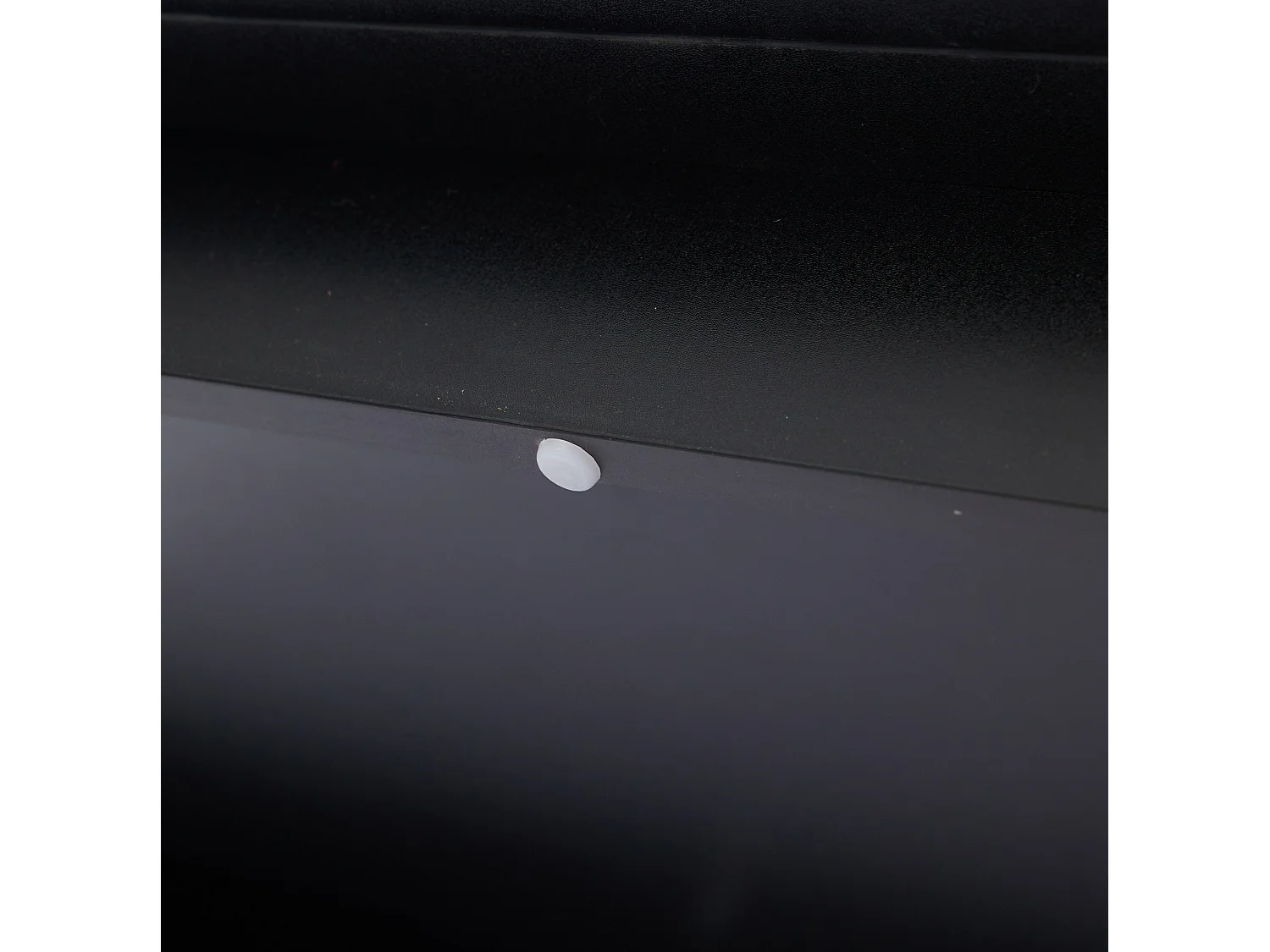 Tavolino da salotto in acrilico nero 100 x 50 x 42 cm con LED e contenitori
