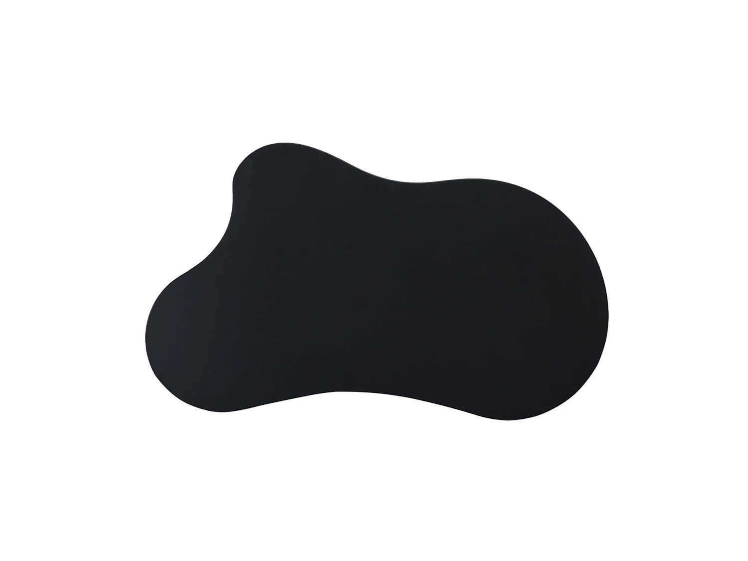 Table basse 107/66/40.5 cm avec forme nuage avec patins feutre MDF noir