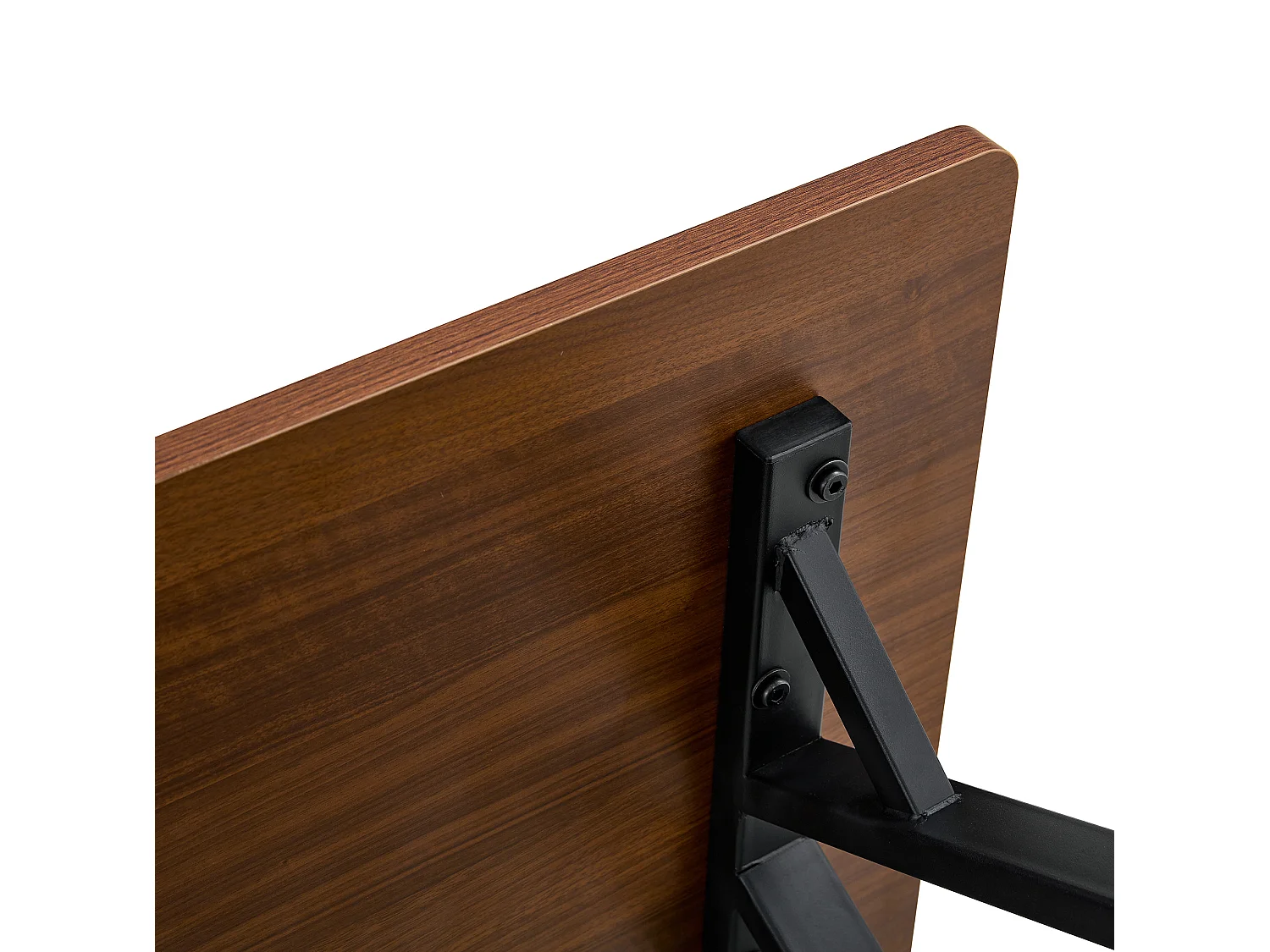 Table basse 110/57/44.5 cm avec étagère de rangement MDF noyer