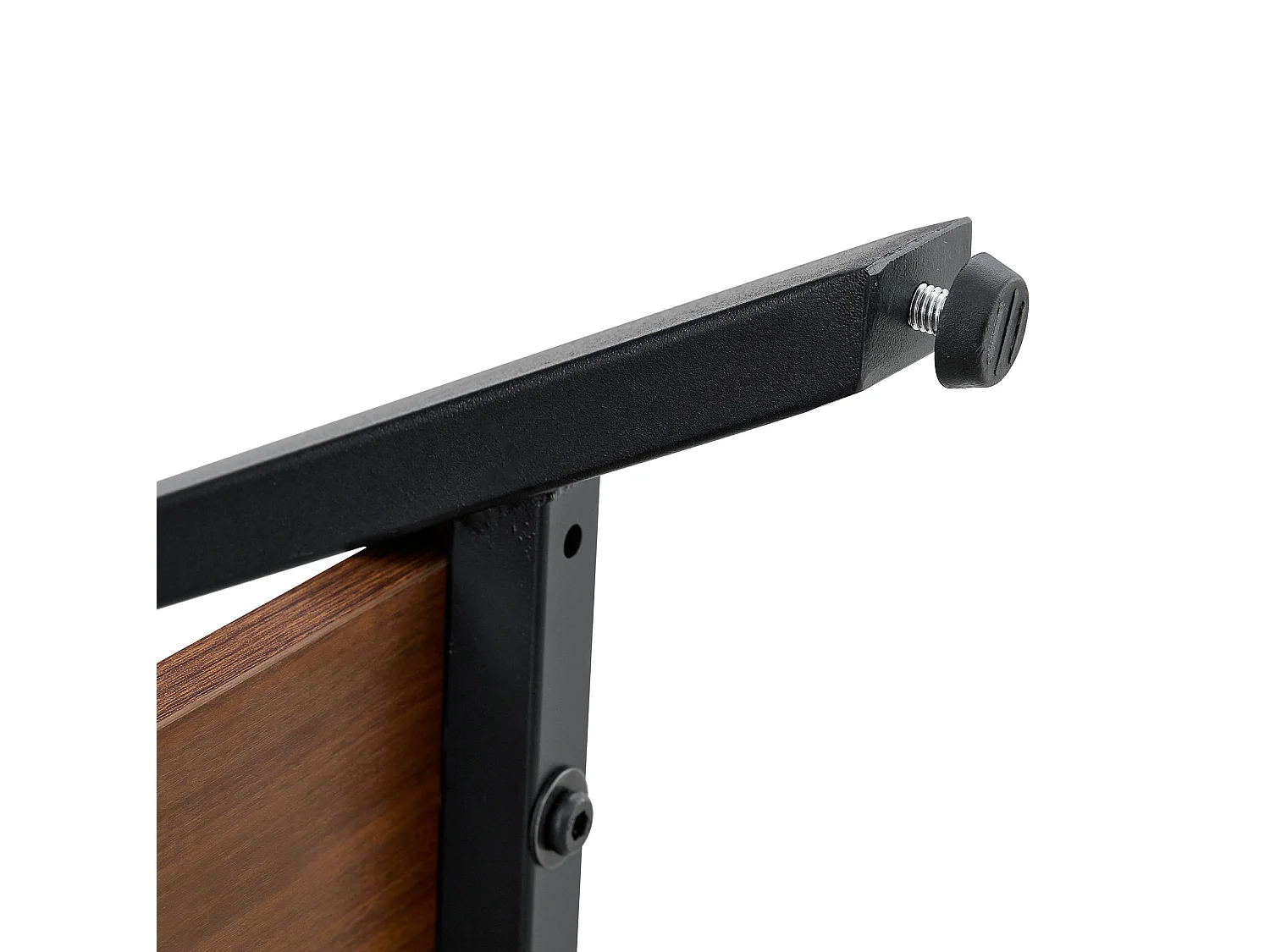 Table basse 110/57/44.5 cm avec étagère de rangement MDF noyer