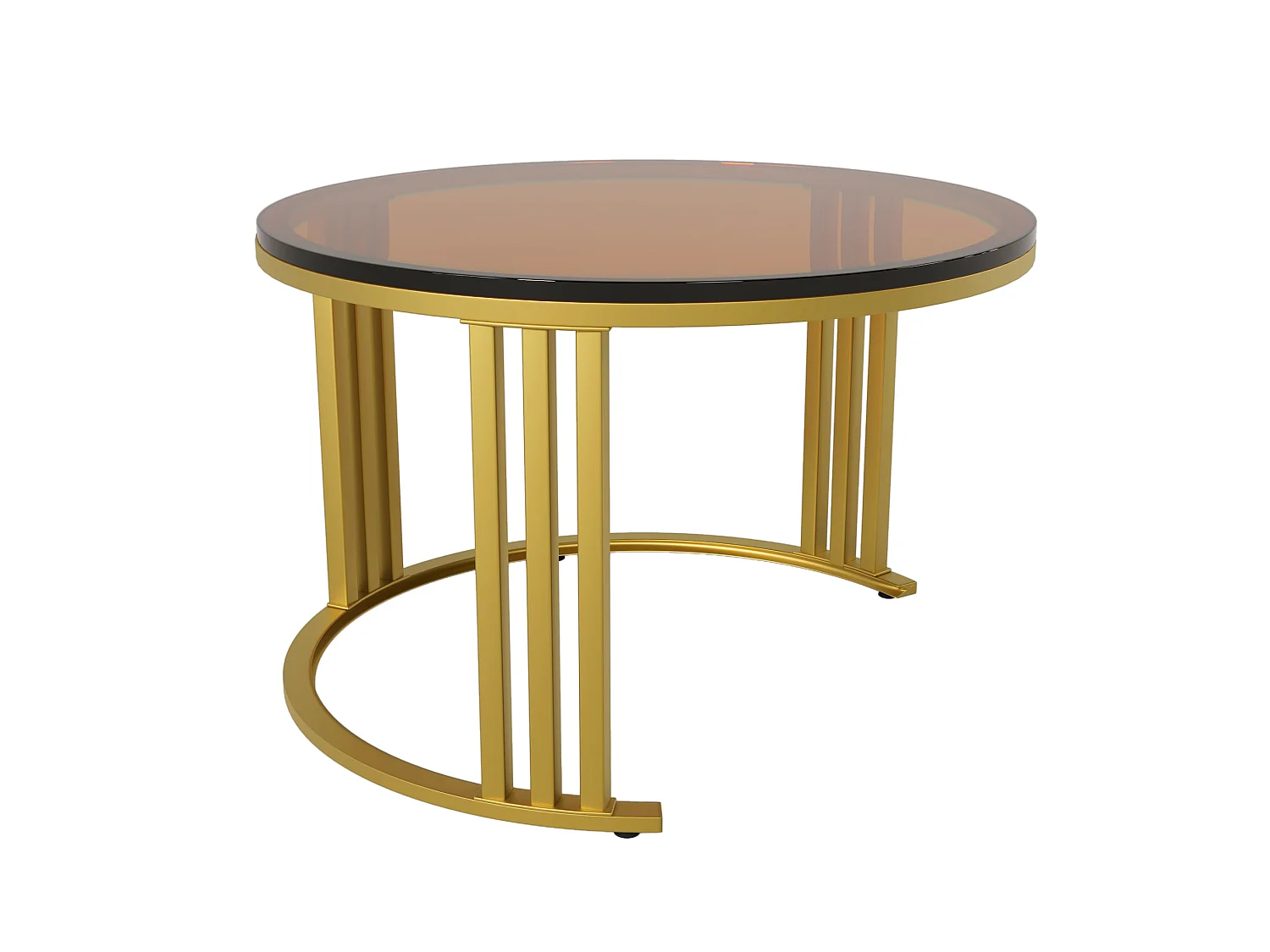 Table basse gigogne 70/70/45 cm avec plateau brillant et plateau en verre trempé noir MDF verre trempé noir Ensemble 2 pièces