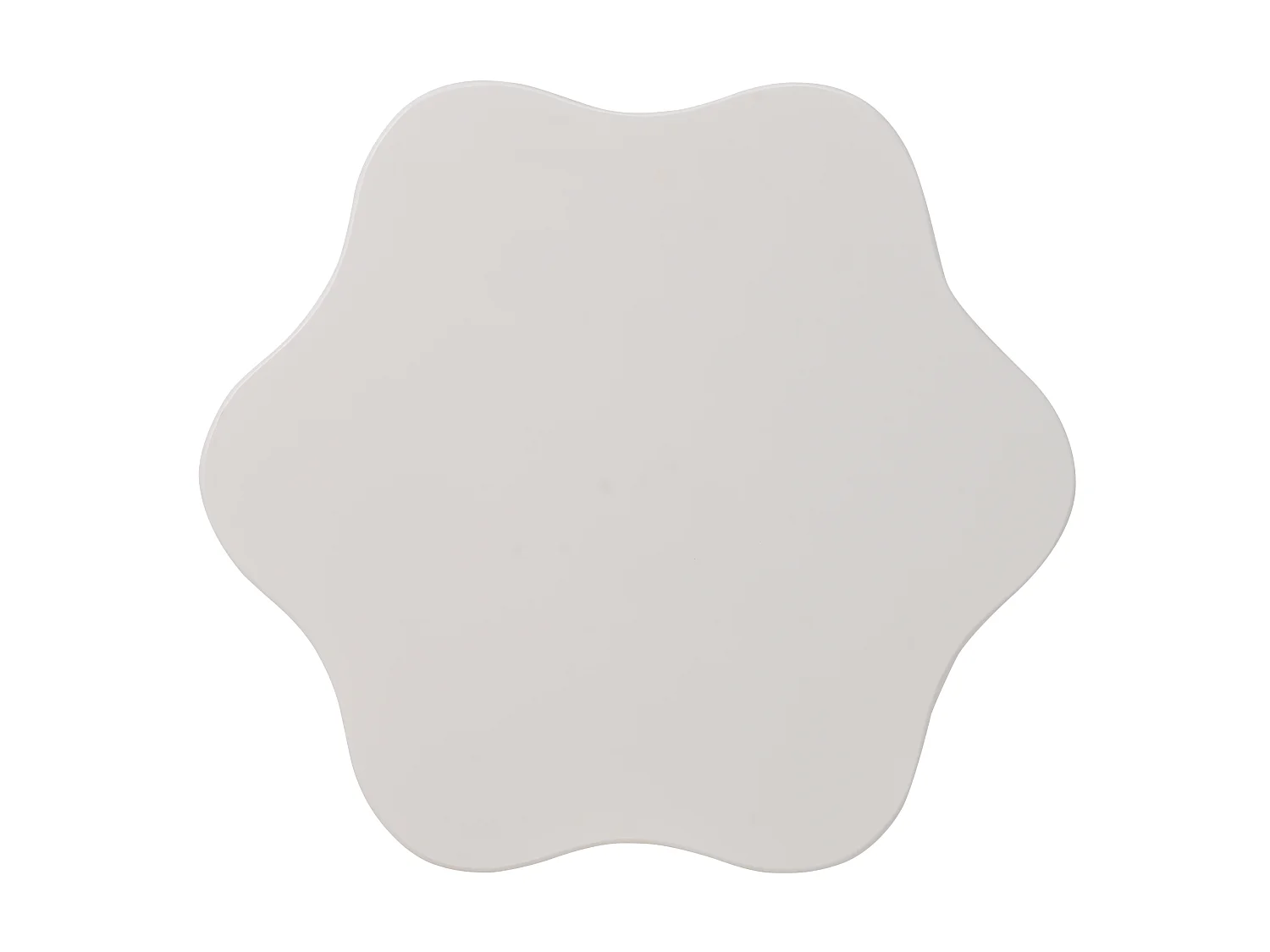 Table basse 74.8/67.5/31 cm avec plateau pivotant 360° MDF blanc crème