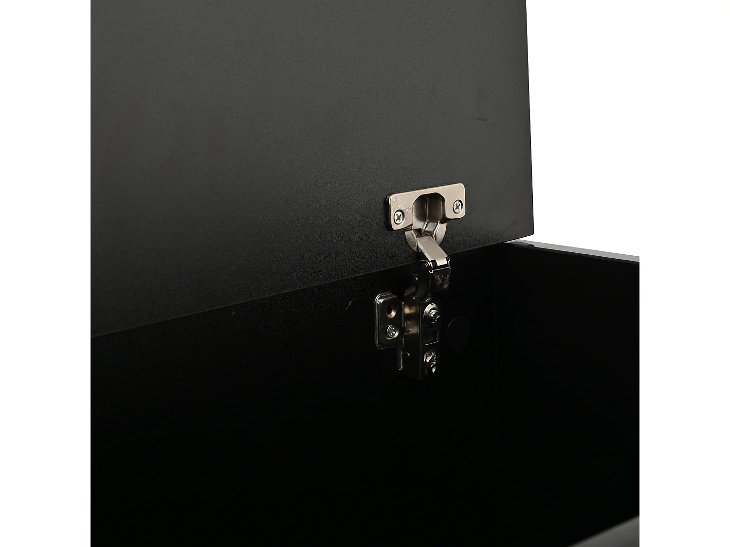 Tavolino da salotto in pannello truciolare e acrilico nero, 70 x 70 x 38 cm, con piano elevabile, LED e contenitori
