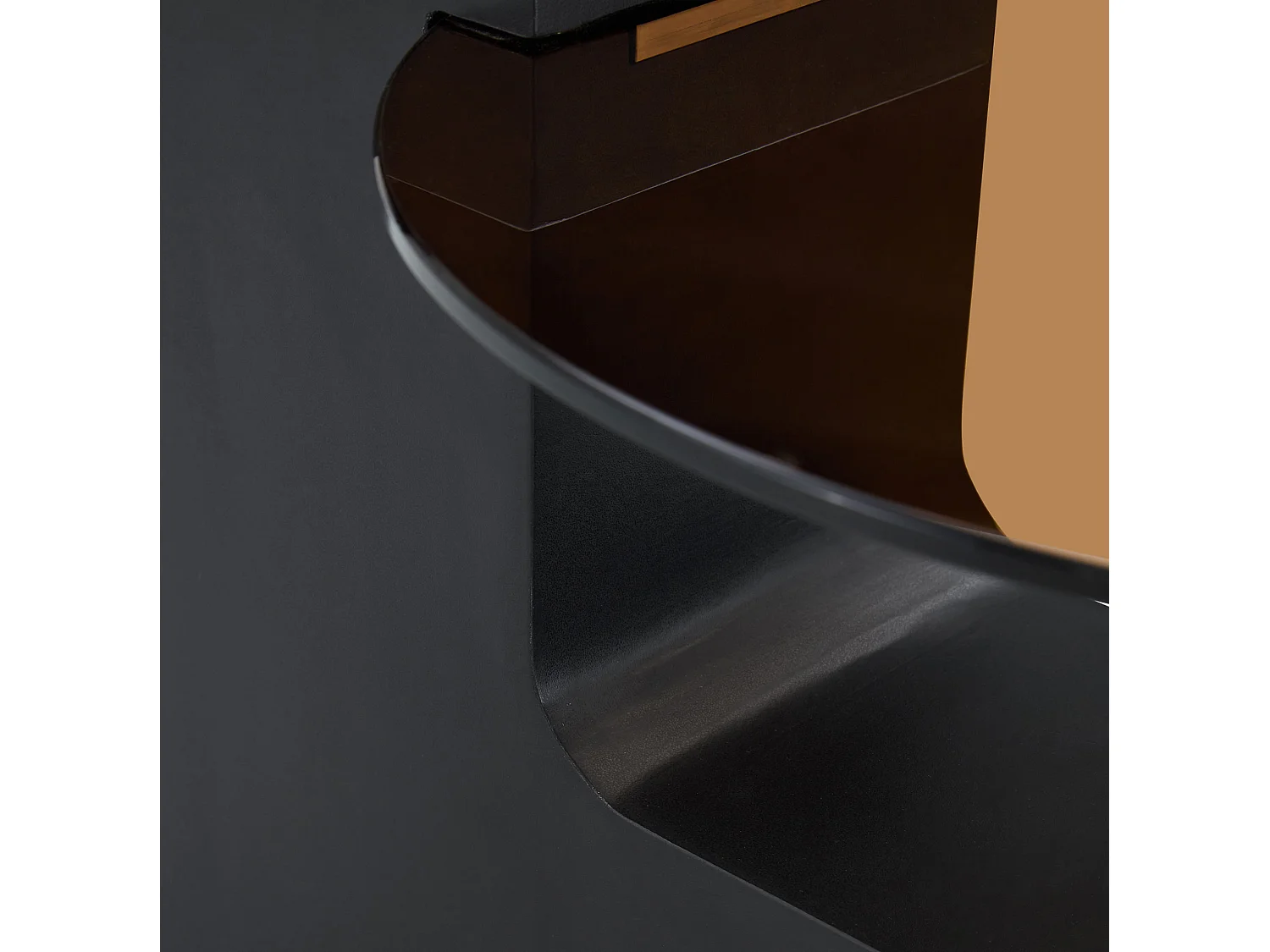Table basse ronde 61/30 cm avec deux niveaux et table d'appoint 44/44 cm Noir Bois Ensemble 2 pièces