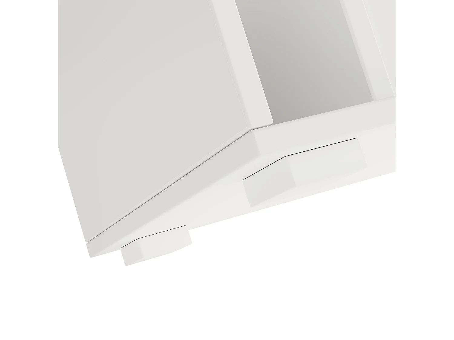 Mesa de centro em aglomerado branco e vidro temperado, 100 x 50 x 40 cm, com LED e 2 gavetas